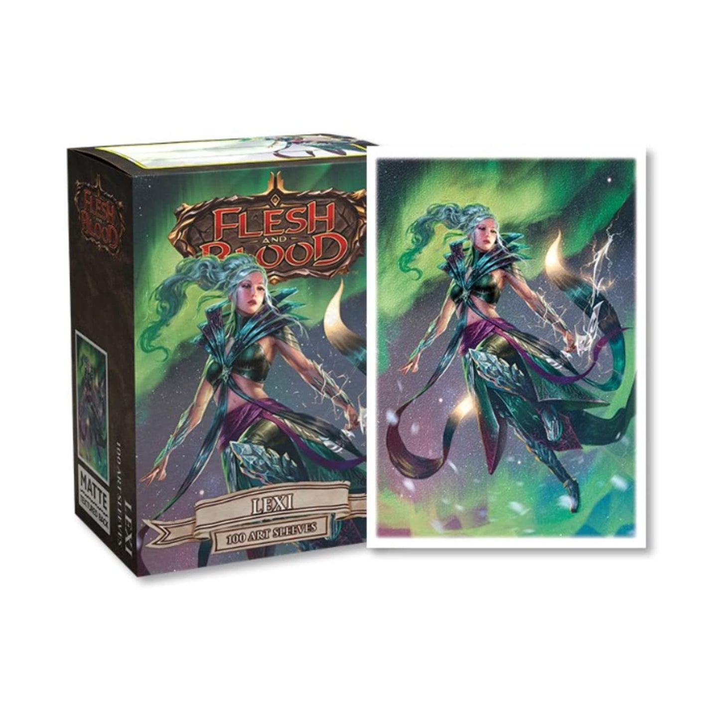 Arcane Tinmen Dragon Shield Sleeves Flesh and Blood: Lexi 100 CT - MTG Card Sleeves are Smooth & Tough - Compatible with Pokemon & Magic The Gathering Card Sleeves (AT-16041)