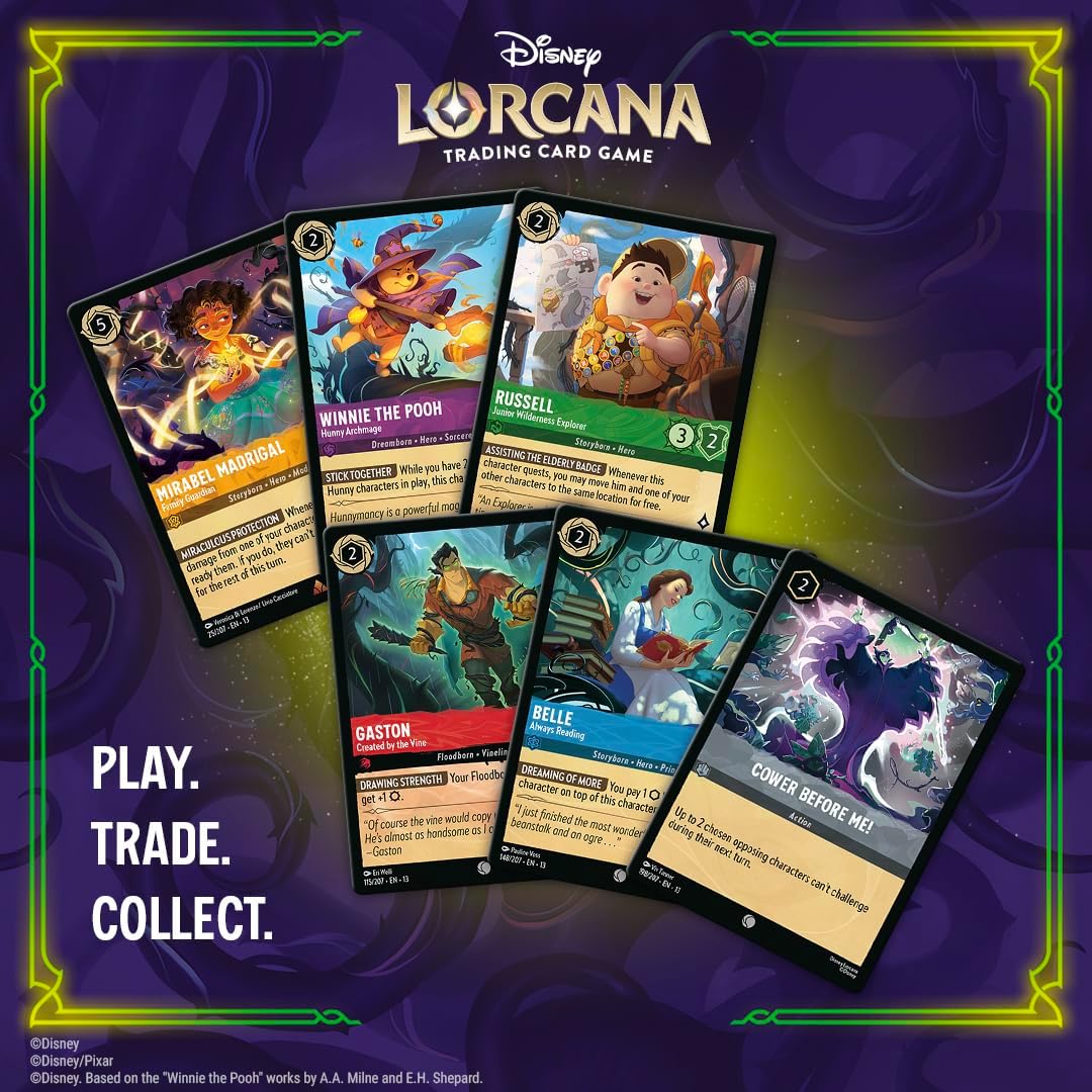 Ravensburger Disney Lorcana TCG: Attack of the Vine! Illumineer's Trove for Ages 8 and Up - Secure Card Storage - Includes 8 Booster Packs, Damage Counter Dice, Card Dividers