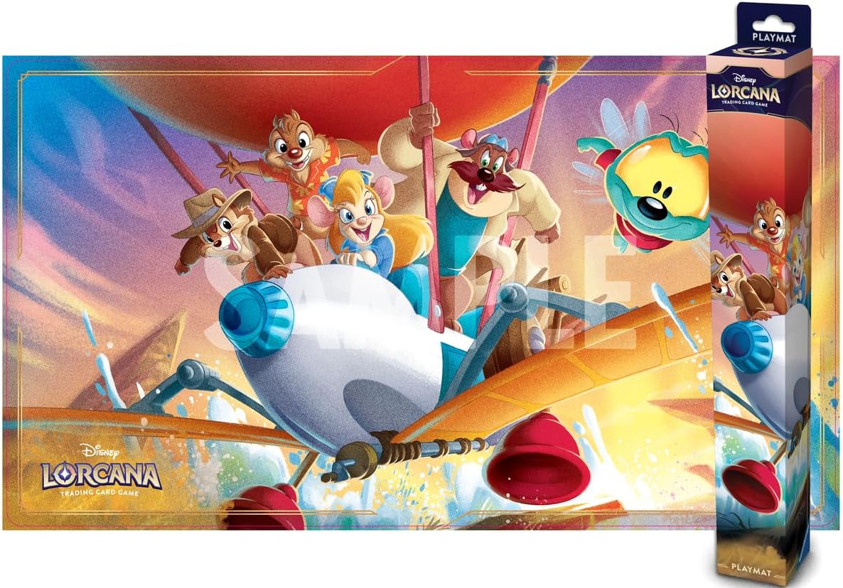 Ravensburger Disney Lorcana TCG Playmat Featuring Rescue Ranger Away | Protects Cards | Versatile Game, Desk, or Mouse Pad | Durable Non-Slip Surface | Suitable for Ages 8+