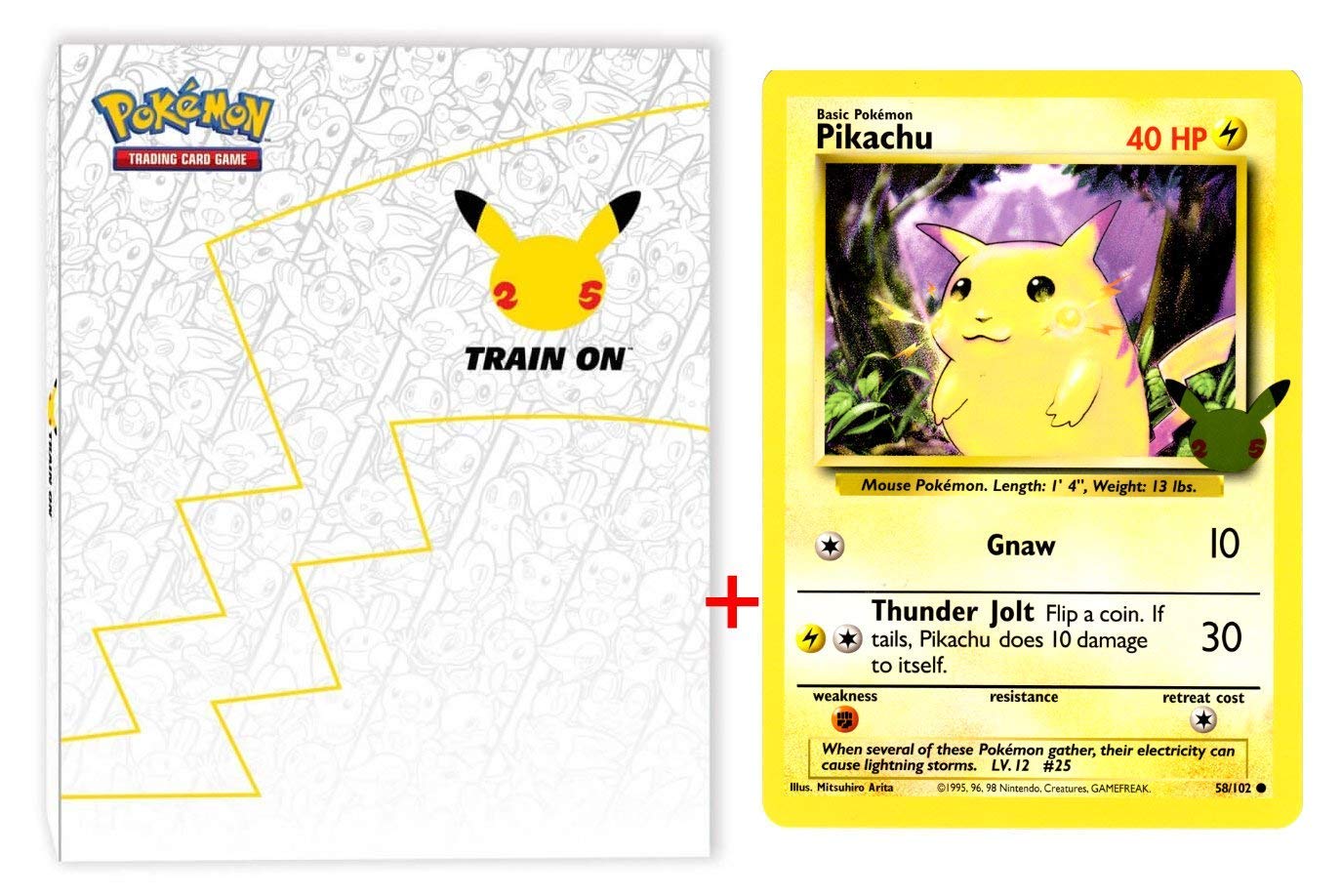 Pokemon 25th Anniversary First Partner Collector's Binder for Jumbo Cards + Pikachu Jumbo