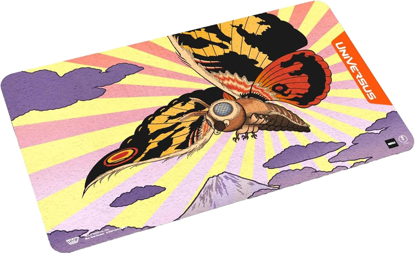 UniVersus Godzilla Challenger Series - Mothra Playmat - 24 x 14 Neoprene Mat, Tabletop Card Game Accessory, UVS Games, Officially Licensed