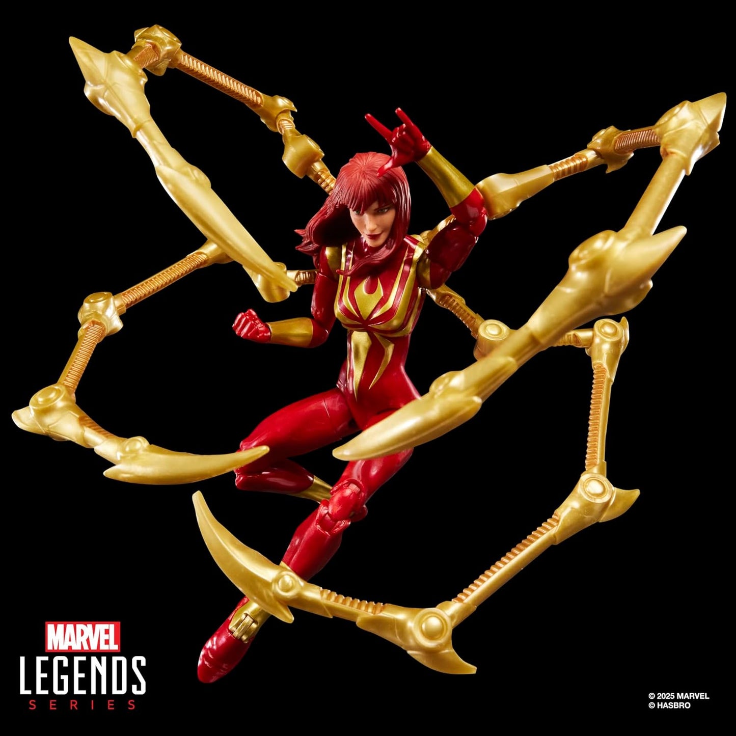 Marvel Legends Series Marvel's Spider-Man x Magic: The Gathering Mary Jane Watson (Iron Spider) - 6-Inch Action Figure Toy & Exclusive Foil Collectible Card Game Trading Card