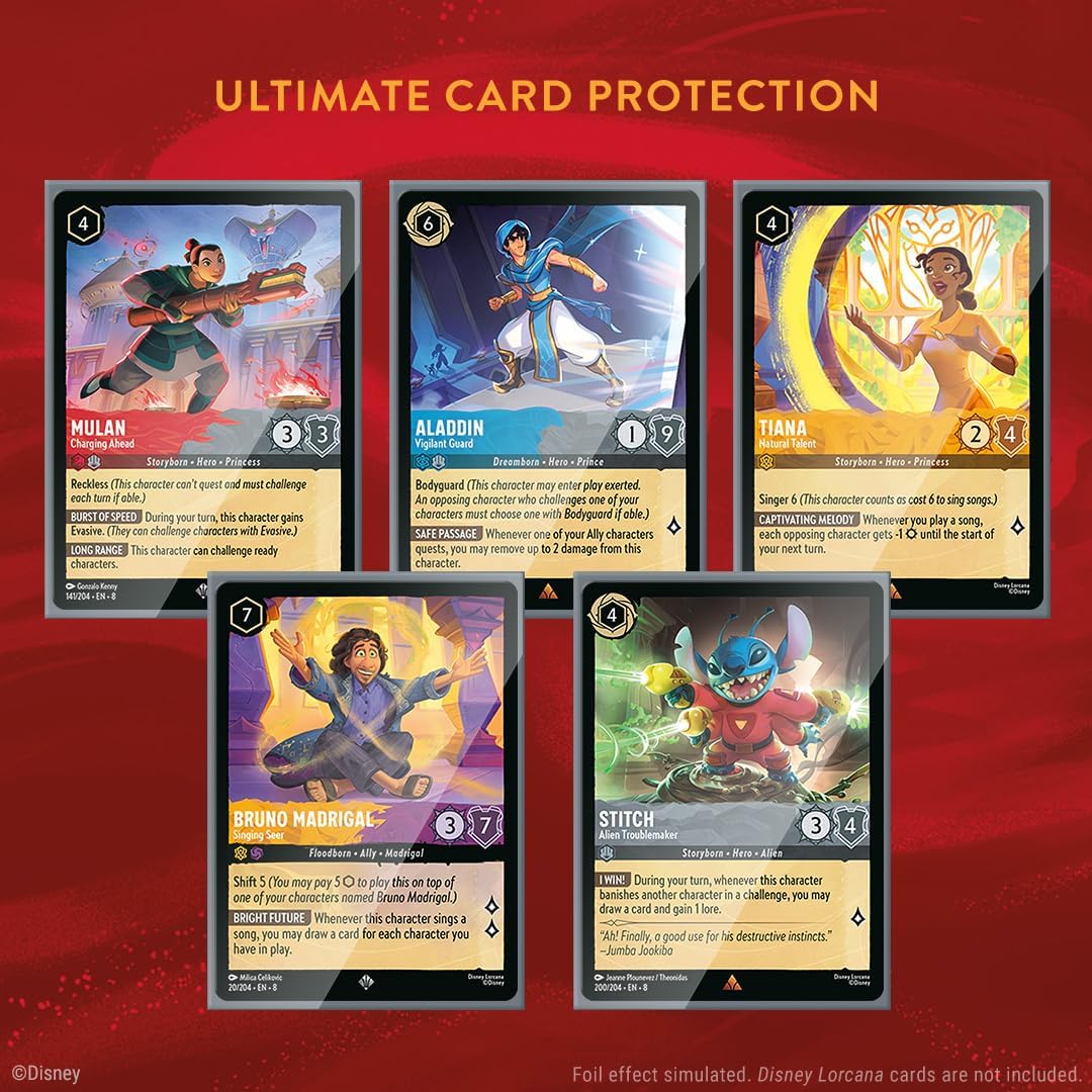 Ravensburger Disney Lorcana TCG Card Sleeves Featuring Tinker Bell - Giant Fairy | 65 Protective Sleeves for TCG Decks | Ages 8+