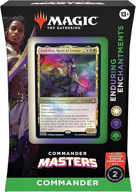 Magic The Gathering Commander Masters Commander Deck - Enduring Enchantments (100-Card Deck, 2-Card Collector Booster Sample Pack + Accessories)
…