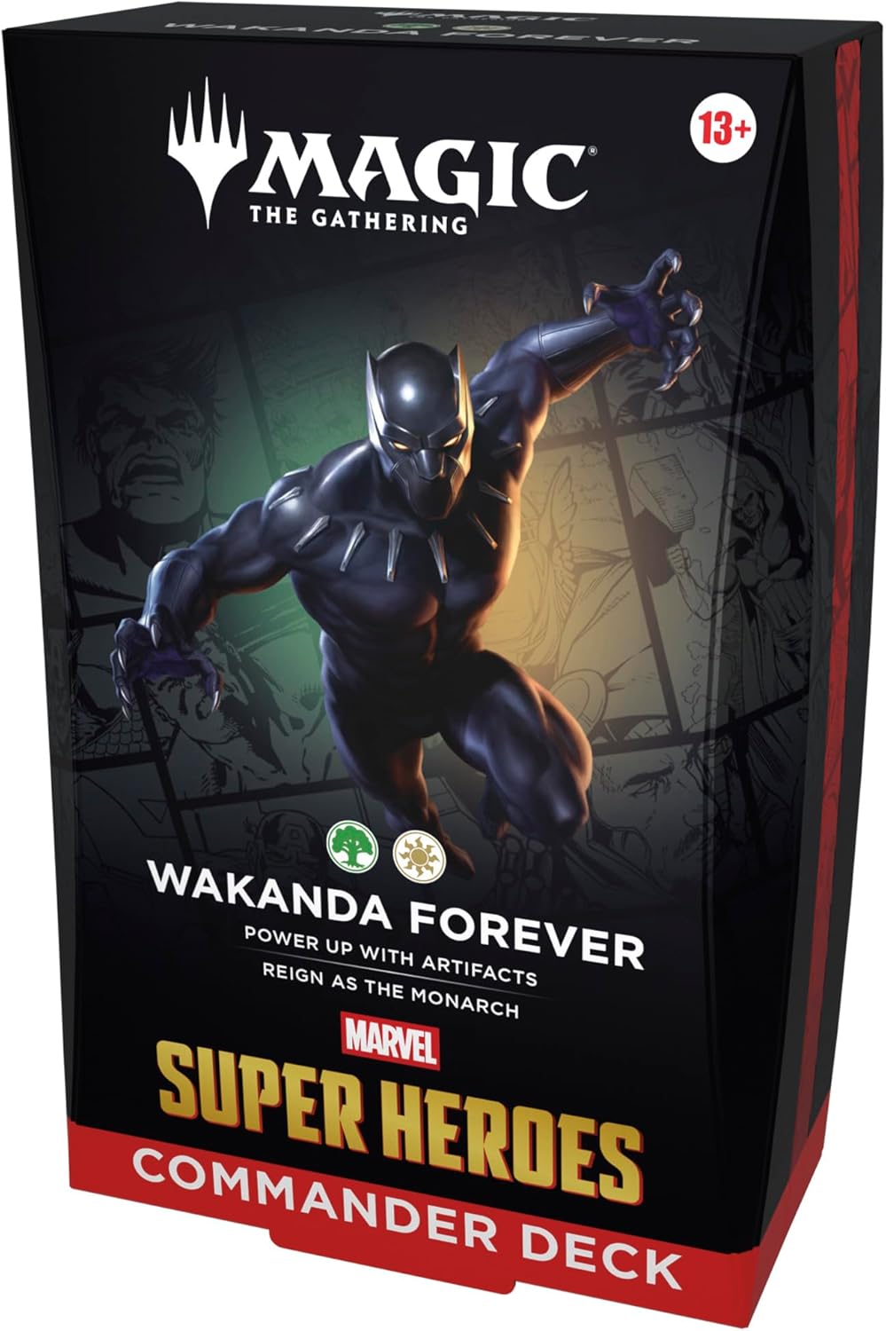 Magic: The Gathering Marvel Super Heroes Commander Deck - Wakanda Forever (100-Card Deck + Accessories)