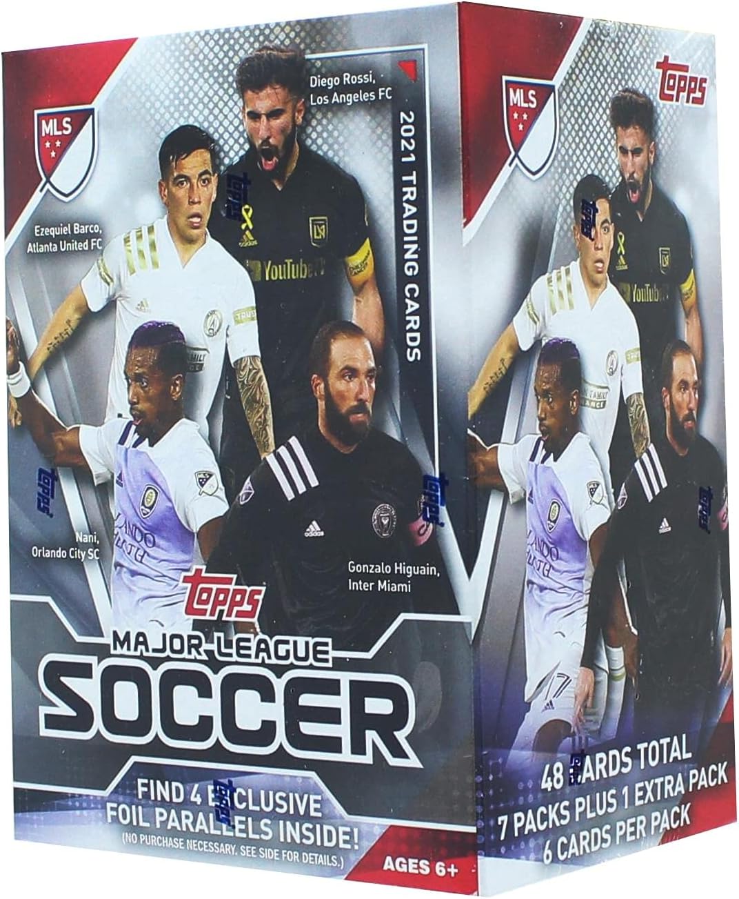2021 Topps MLS Soccer Blaster Box of Packs with 4 Exclusive Foil Parallel Cards