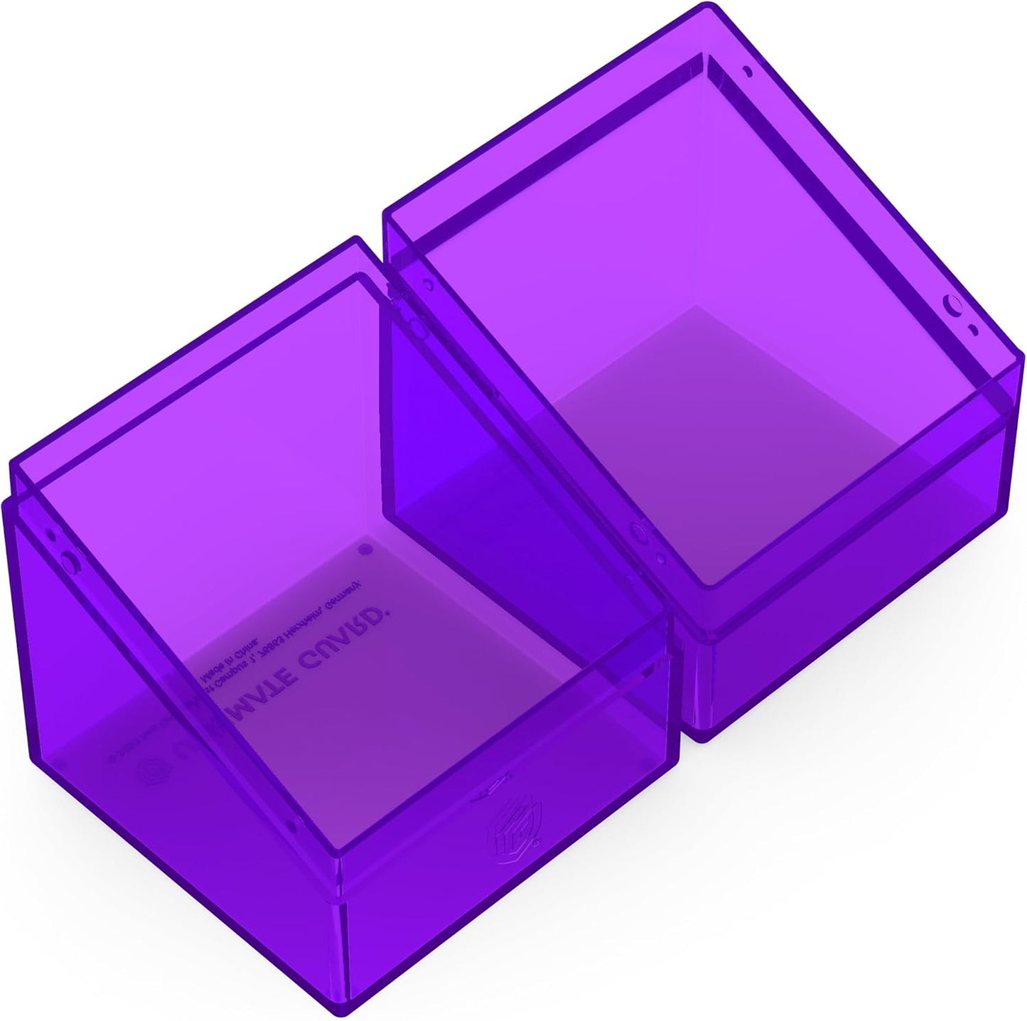 Ultimate Guard Boulder 100+ Clear, Deck Case for 100 Double-Sleeved TCG Cards, Amethyst, Secure & Durable Storage for Trading Card Games, Transparent