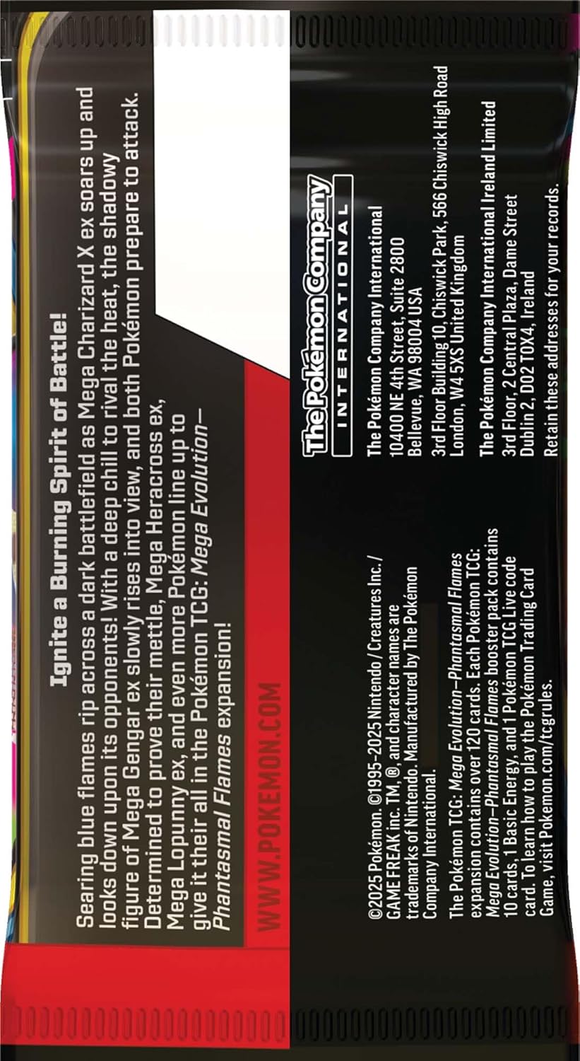Pokemon TCG: Mega Evolutions Phantasmal Flames Booster Box - 36 Packs
