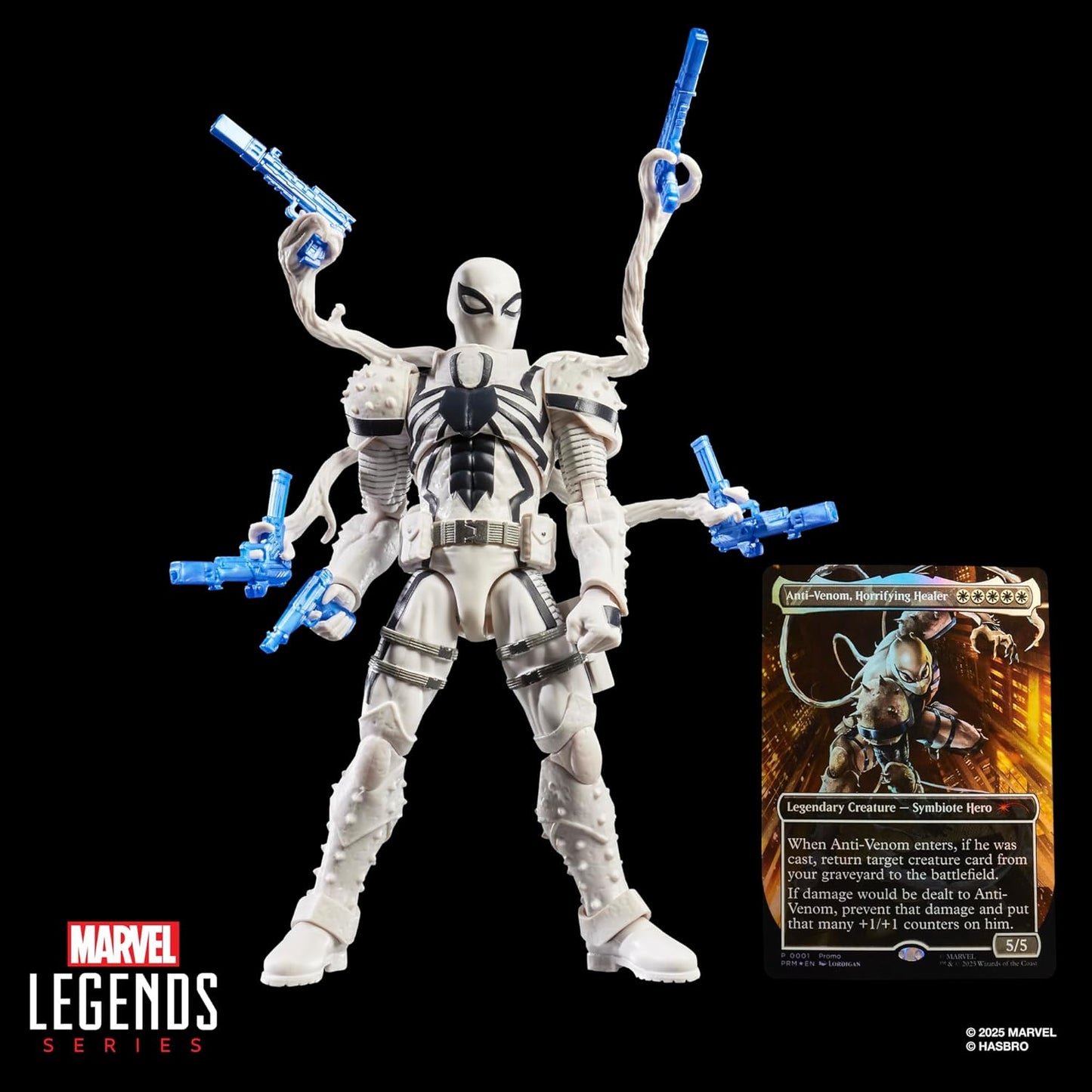 Marvel Legends Series Marvel's Spider-Man x Magic: The Gathering Anti-Venom - 6-Inch Action Figure Toy & Exclusive Foil Collectible Card Game Trading Card