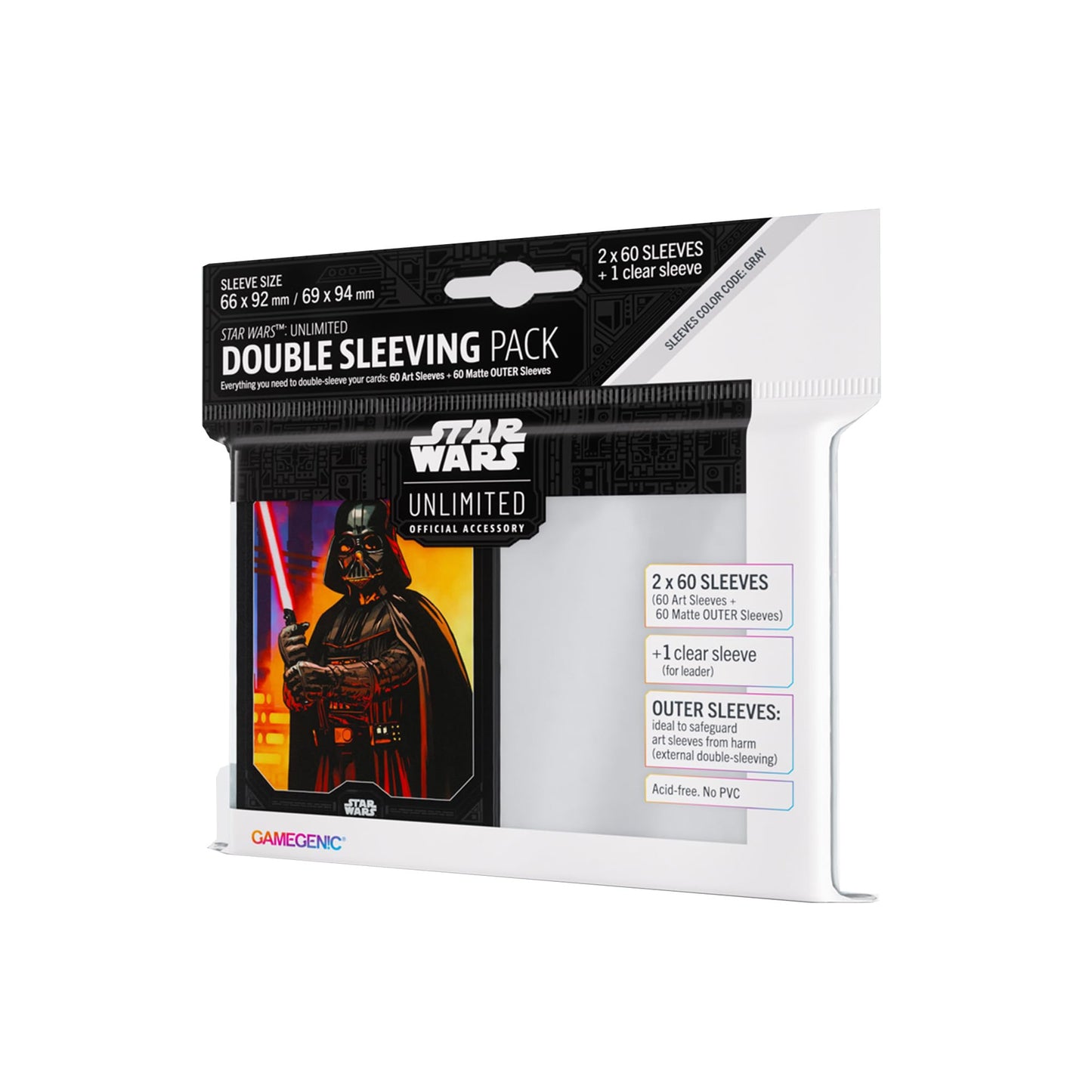 Star Wars Unlimited Darth Vader Double SLEEVING Pack - Officially Licensed Set of 60 Art Sleeves + 60 Matte Outer Sleeves + 1 Clear Sleeve, Optimized for TCGs & LCGs, Made by Gamegenic
…
