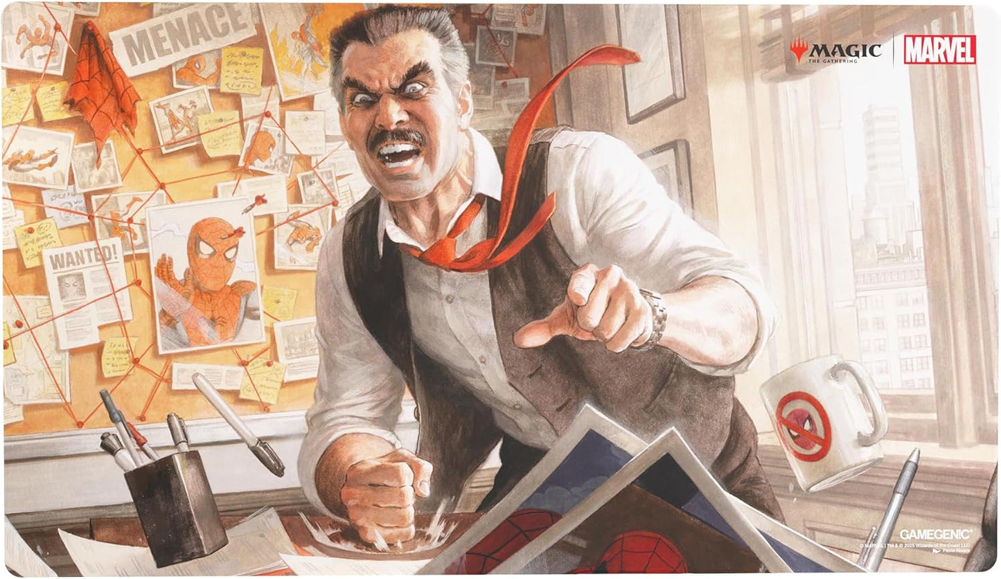 Gamegenic Magic: The Gathering Marvel's Spider-Man J. Jonah Jameson Prime PLAYMAT - Premium 61x35cm Game Mat with Cushioning, Anti-Slip Back & Flat Stitching, Official MTG Accessory