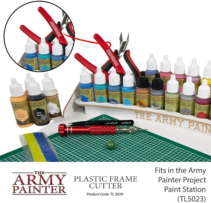 The Army Painter Plastic Frame Cutter - Wire Cutters Heavy Duty for Craft and Plastic Miniature, Side Cutters Flush Cut Pliers with Safety Grip - Precision Flush Cutter Nippers