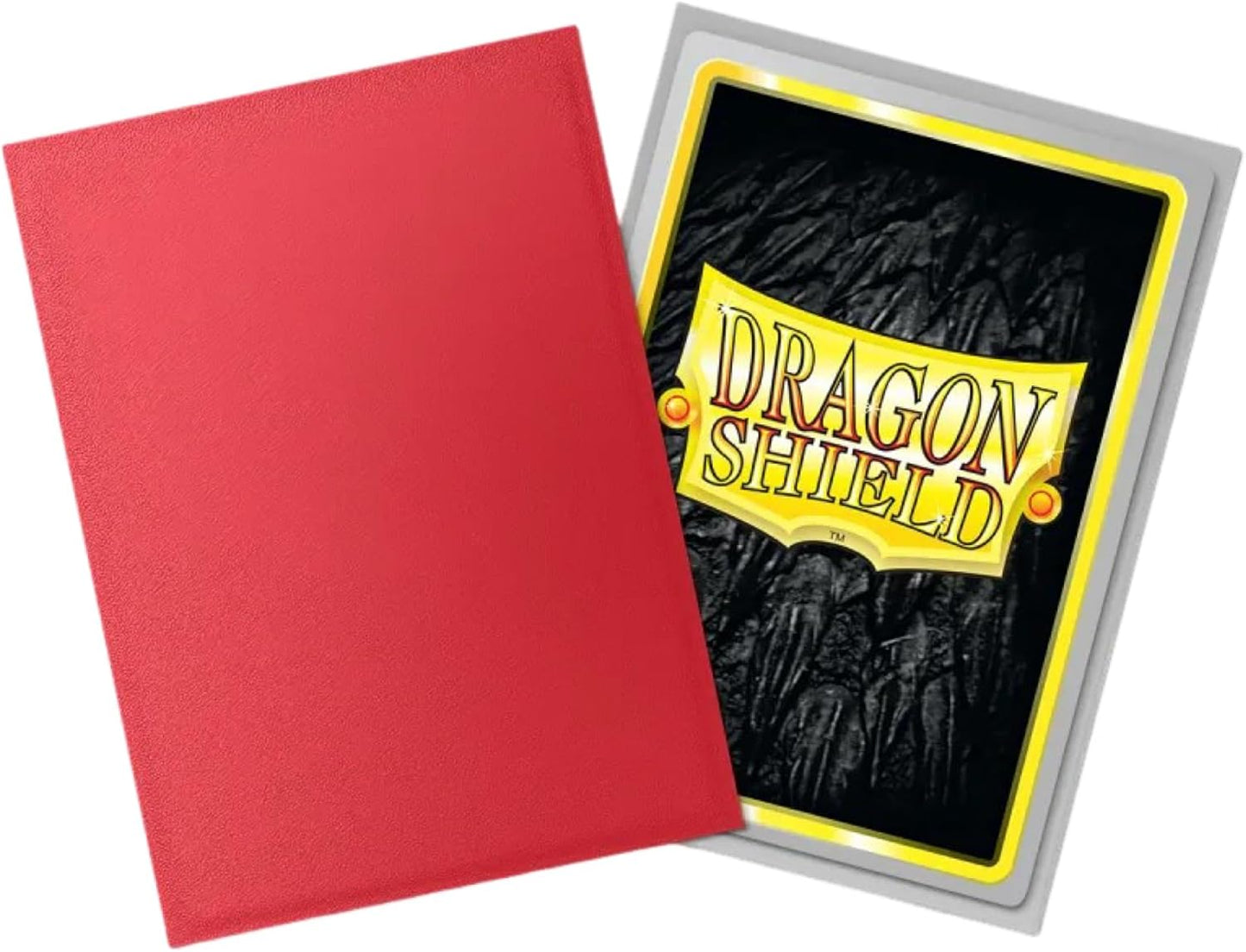 Dragon Shield | Matte Dual Standard Size Card Sleeves | 100ct - Smooth & Tough Premium TCG Sleeves - Compatible with Pokemon, One Piece, and Magic: The Gathering | Crimson & Silver