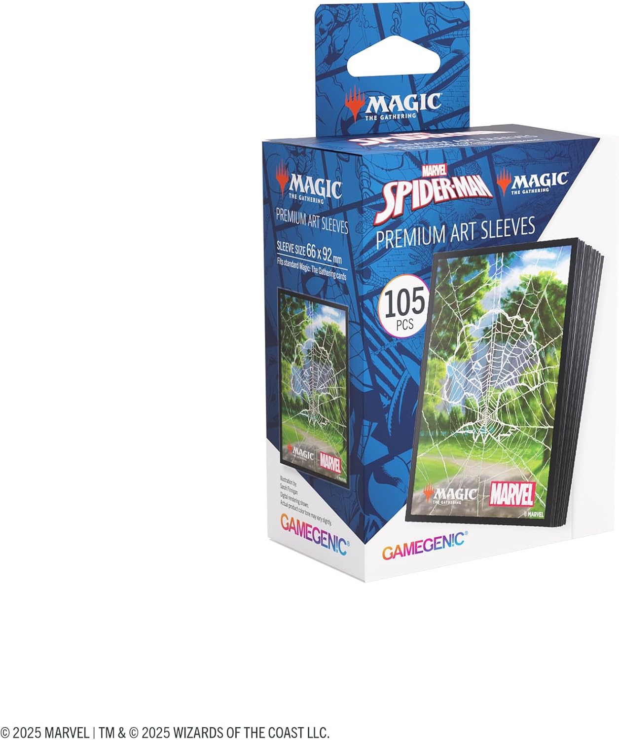 Gamegenic Magic: The Gathering Marvel's Spider-Man Premium Art Sleeves - Spider-Man Forest - 105 Matte Textured Card Sleeves with Full-Color Artwork, Tournament-Ready & Plastic-Free Packaging