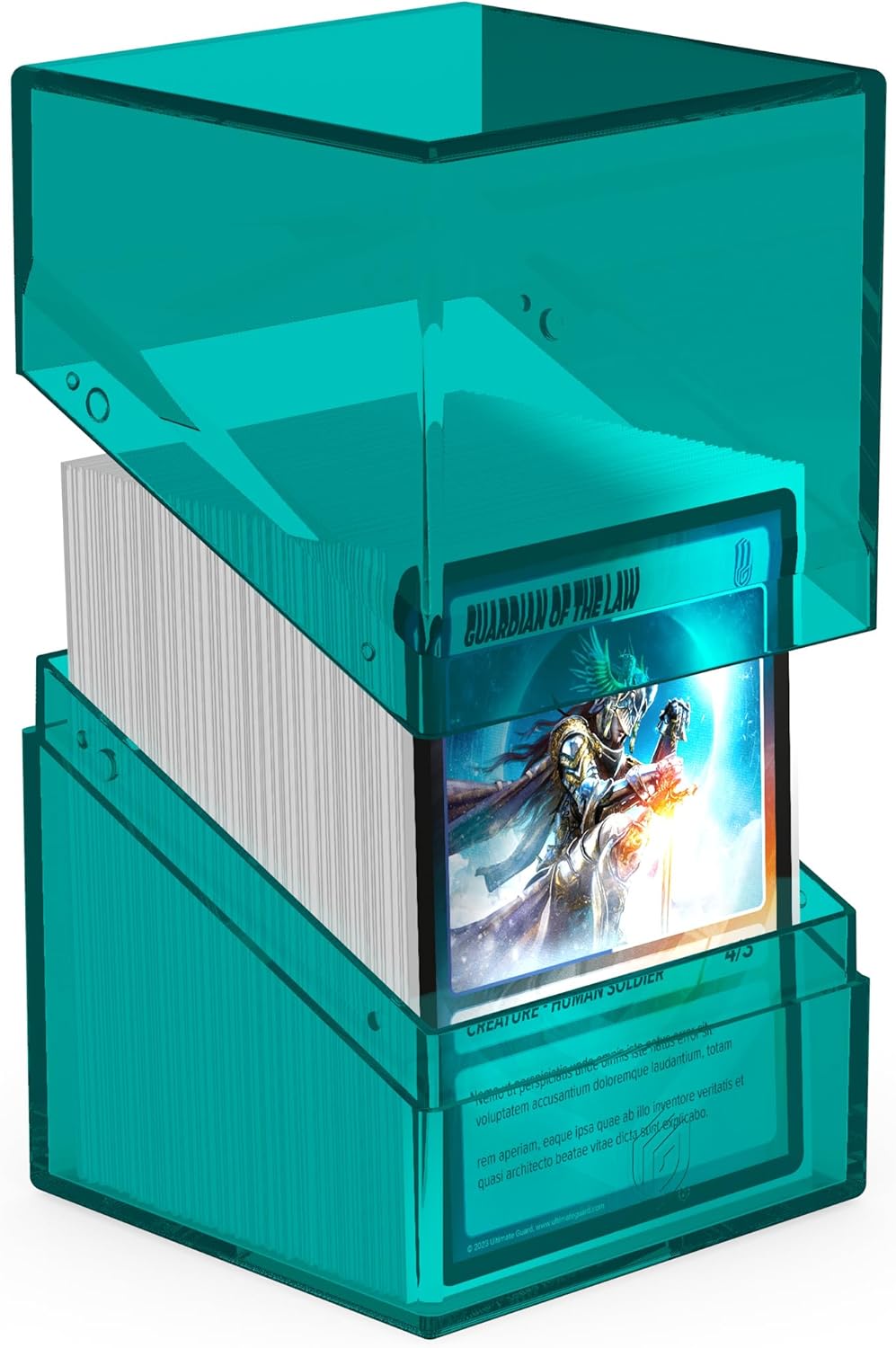 Ultimate Guard Boulder 100+ Clear, Deck Case for 100 Double-Sleeved TCG Cards, Malachite, Secure & Durable Storage for Trading Card Games, Transparent