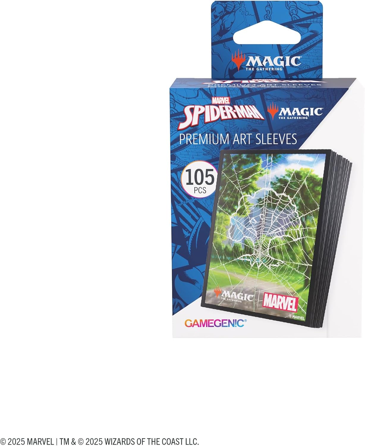 Gamegenic Magic: The Gathering Marvel's Spider-Man Premium Art Sleeves - Spider-Man Forest - 105 Matte Textured Card Sleeves with Full-Color Artwork, Tournament-Ready & Plastic-Free Packaging