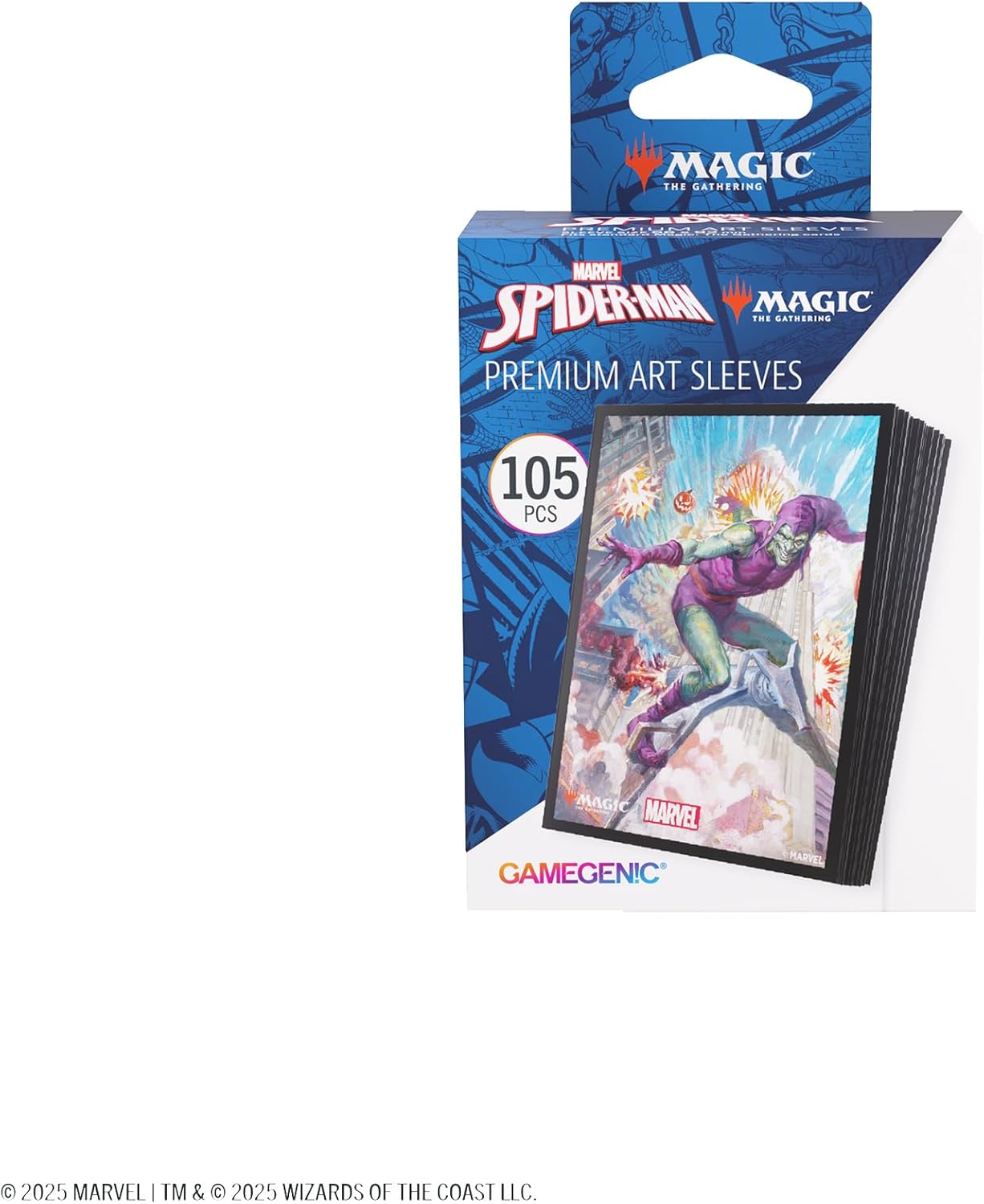 Gamegenic Magic: The Gathering Marvel's Spider-Man Premium Art Sleeves - Green Goblin - 105 Matte Textured Card Sleeves with Full-Color Artwork, Tournament-Ready & Plastic-Free Packaging