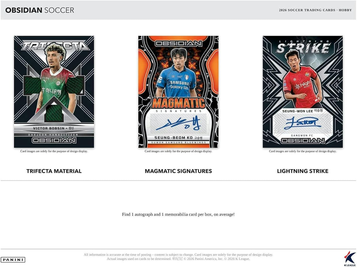 2026 Panini Obsidian K League Soccer Hobby Box