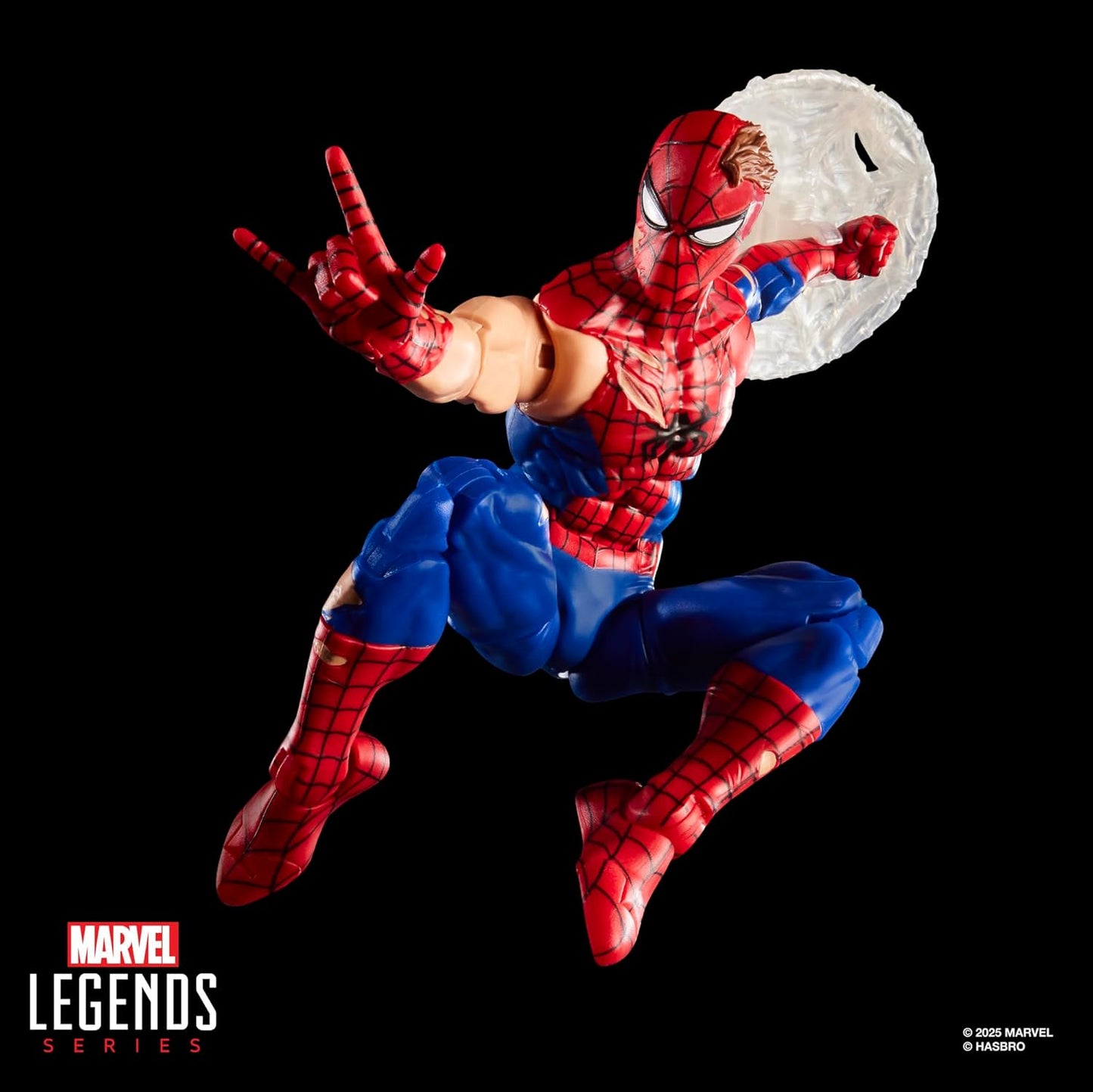 Marvel Legends Series Marvel's Spider-Man x Magic: The Gathering Battle-Damaged Spider-Man - 6-Inch Action Figure Toy & Exclusive Foil Collectible Card Game Trading Card