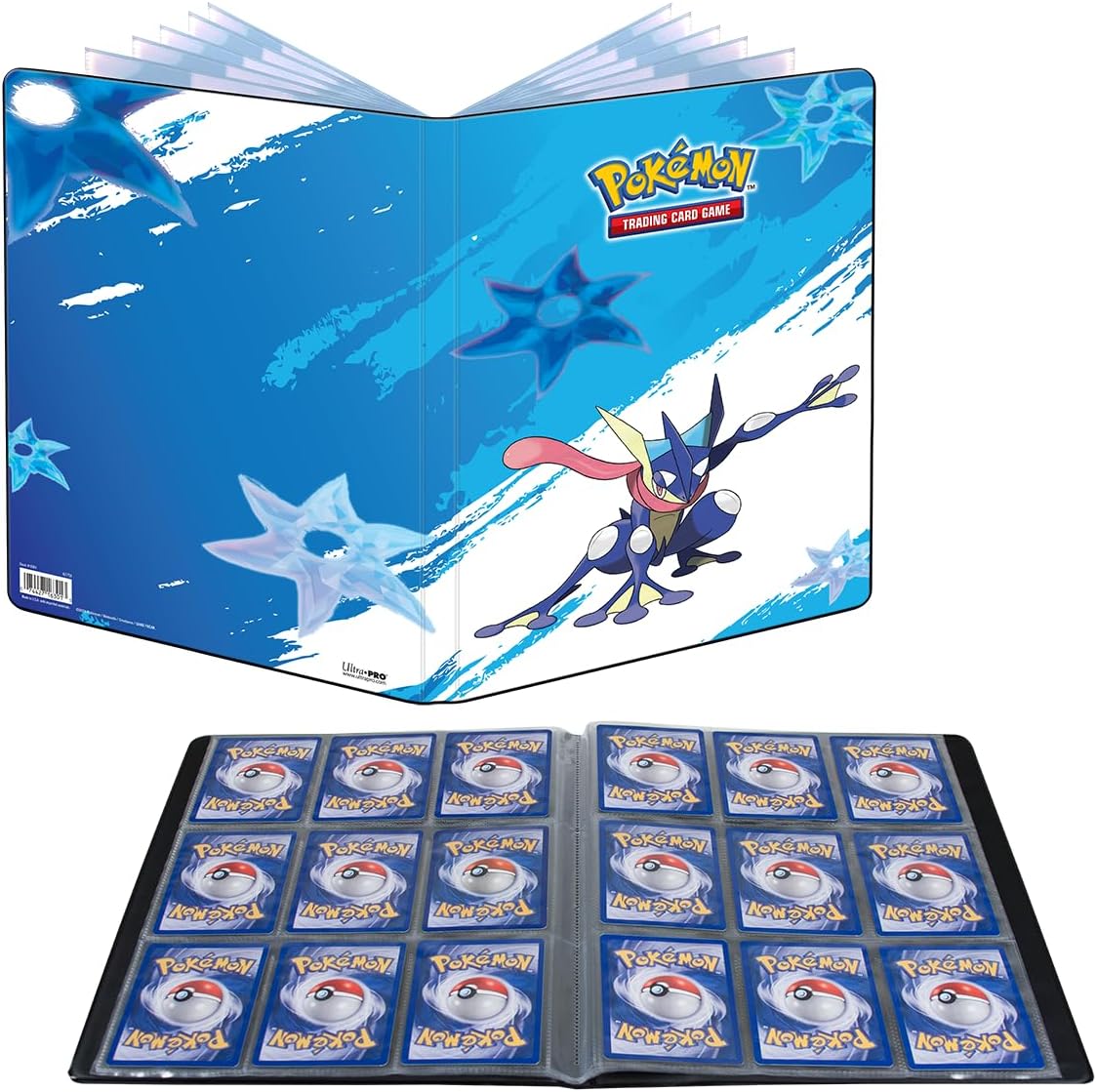 Ultra PRO Greninja 9-Pocket Portfolio for Pokemon Cards, Pokemon Card Binder & Magic The Gathering Organizer, Acid-Free Non-PVC Protection, Stores Up to 180 Cards, Made in USA
