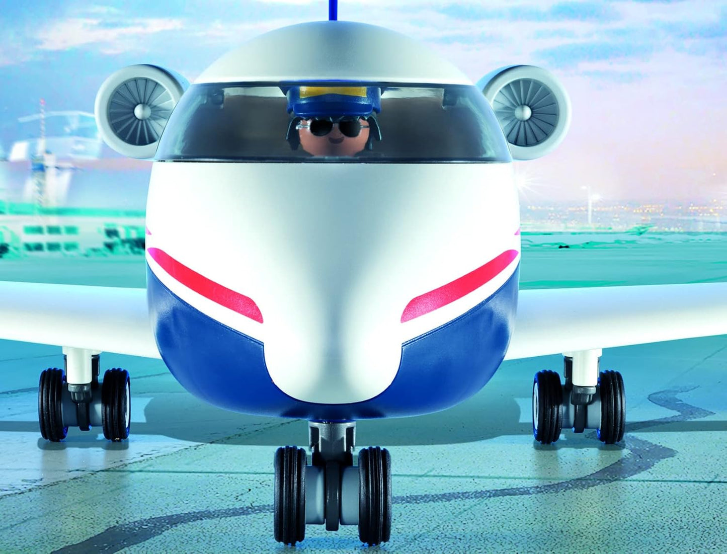 PLAYMOBIL City Action 71153 Airport with Airplane, Includes Toy Plane with Detachable Roof, Toys for Children Ages 4 and Up