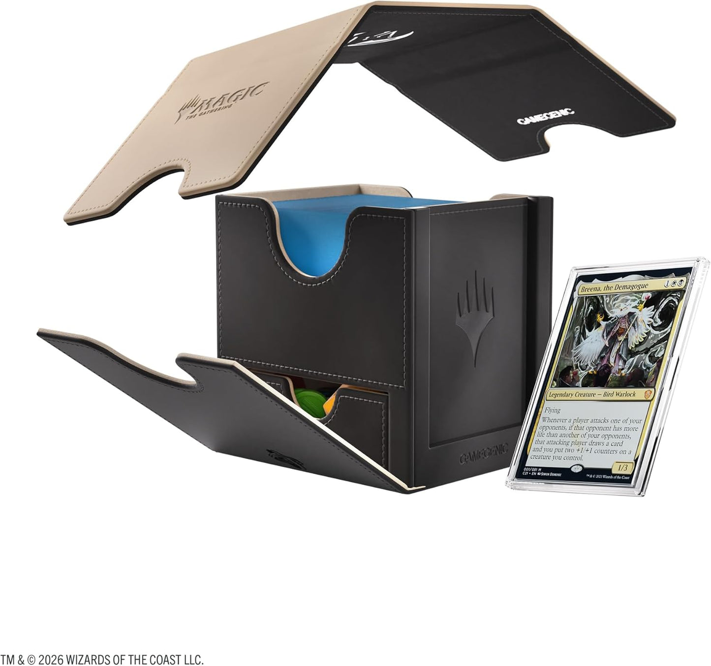 Gamegenic Magic: The Gathering Secrets of Strixhaven Sidekick PRO 100+ XL - Convertible Deck Box, Holds 100+ Double-Sleeved Cards, Sideloading Commander Display