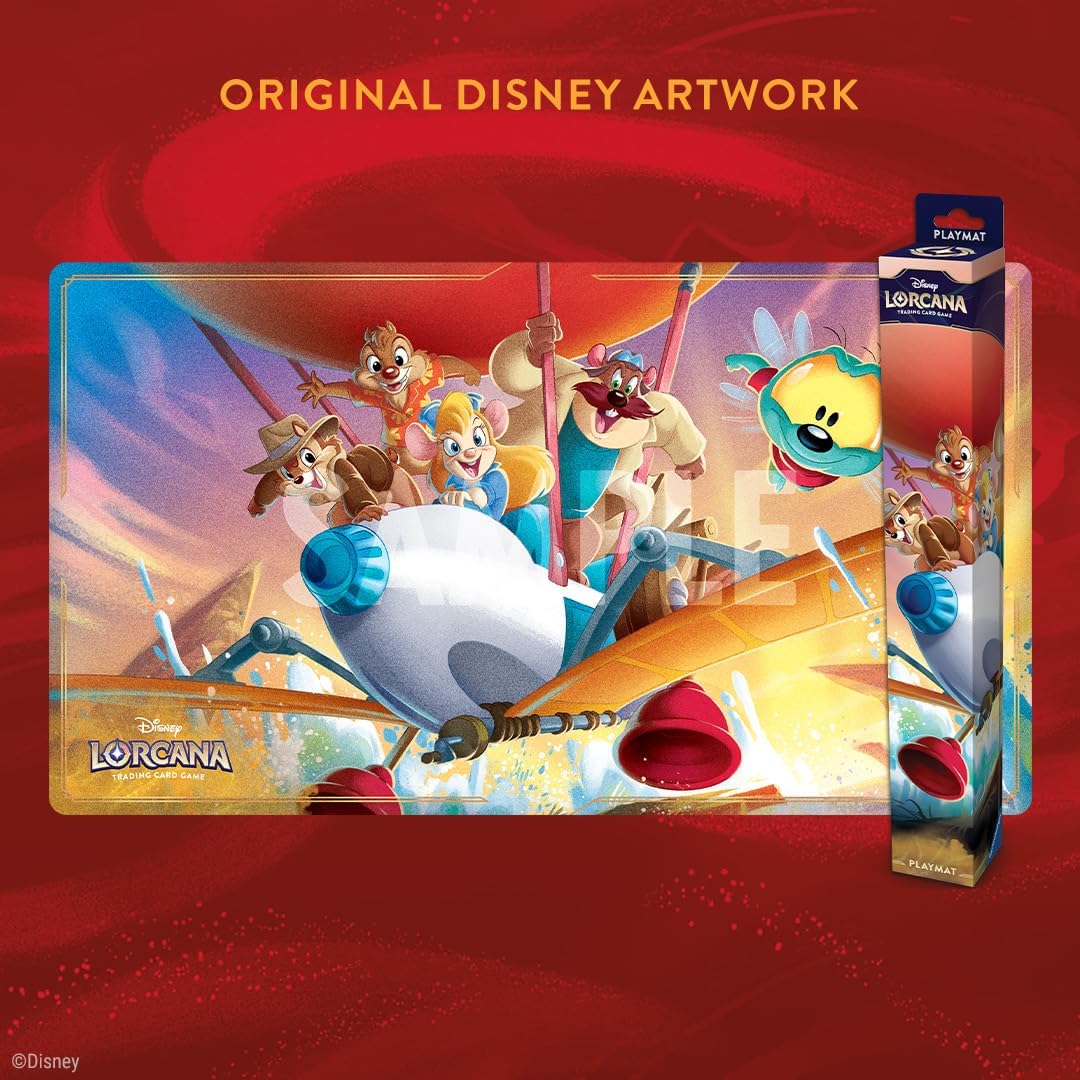 Ravensburger Disney Lorcana TCG Playmat Featuring Rescue Ranger Away | Protects Cards | Versatile Game, Desk, or Mouse Pad | Durable Non-Slip Surface | Suitable for Ages 8+