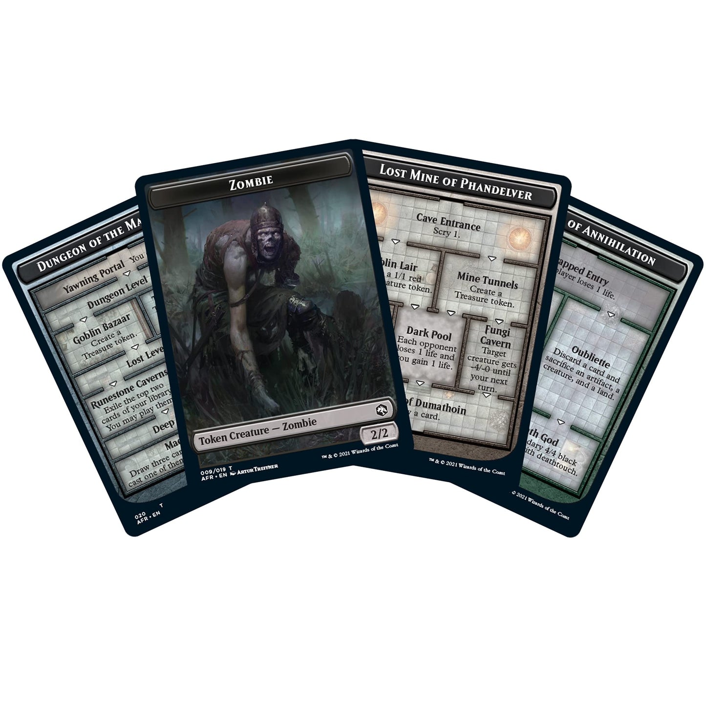Magic: The Gathering Adventures in The Forgotten Realms Commander Deck – Dungeons of Death (White-Blue-Black)