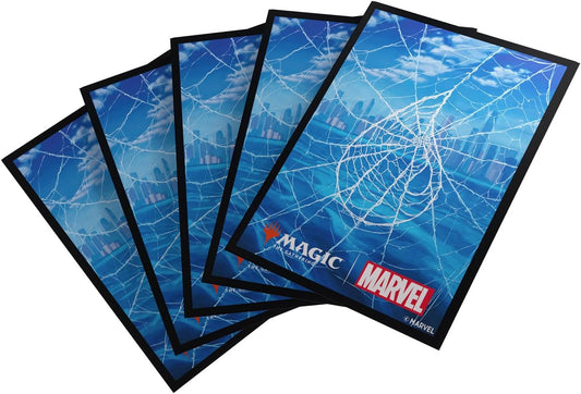 Gamegenic Magic: The Gathering Marvel's Spider-Man Premium Art Sleeves - Spider-Man Island - 105 Matte Textured Card Sleeves with Full-Color Artwork, Tournament-Ready & Plastic-Free Packaging