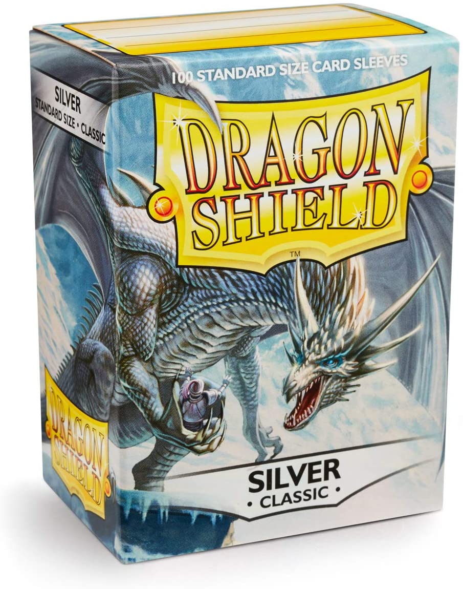 Dragon Shield 100ct Standard Card Sleeves - Classic Silver