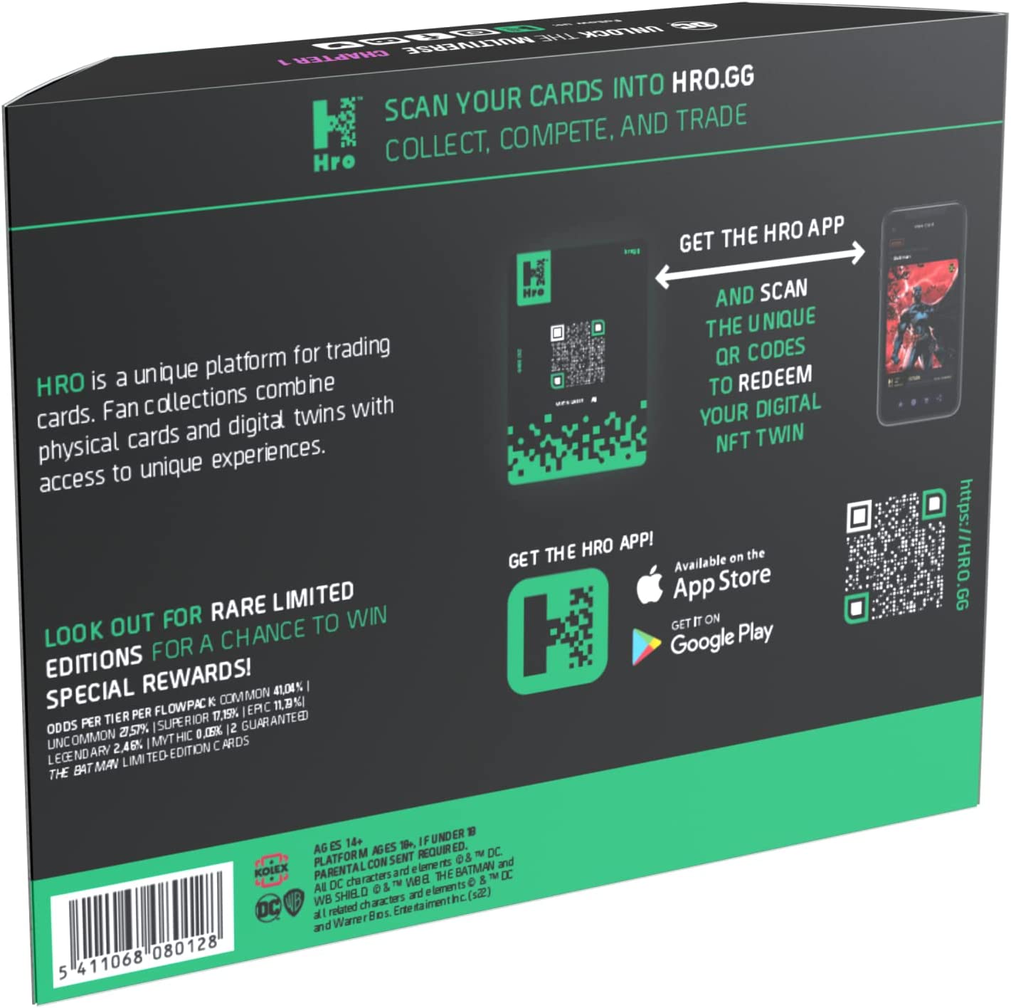 HRO DC Unlock: The Multiverse Starter Booster Box - 8 Packs - Hybrid NFT Trading Cards
