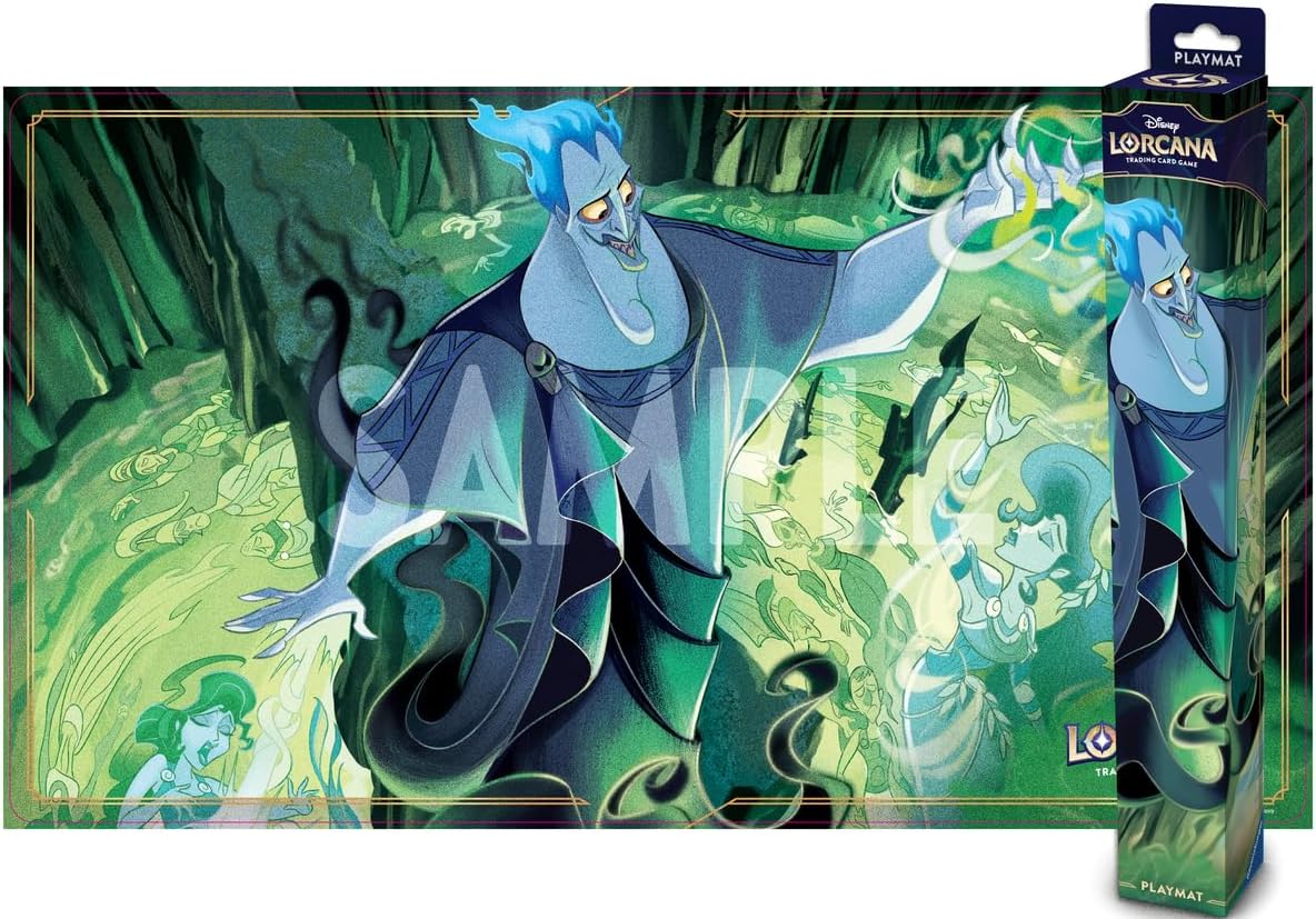 Ravensburger Disney Lorcana TCG Playmat Featuring Hades - Double Dealer | Protects Cards | Versatile Game, Desk, or Mouse Pad | Durable Non-Slip Surface | Suitable for Ages 8+