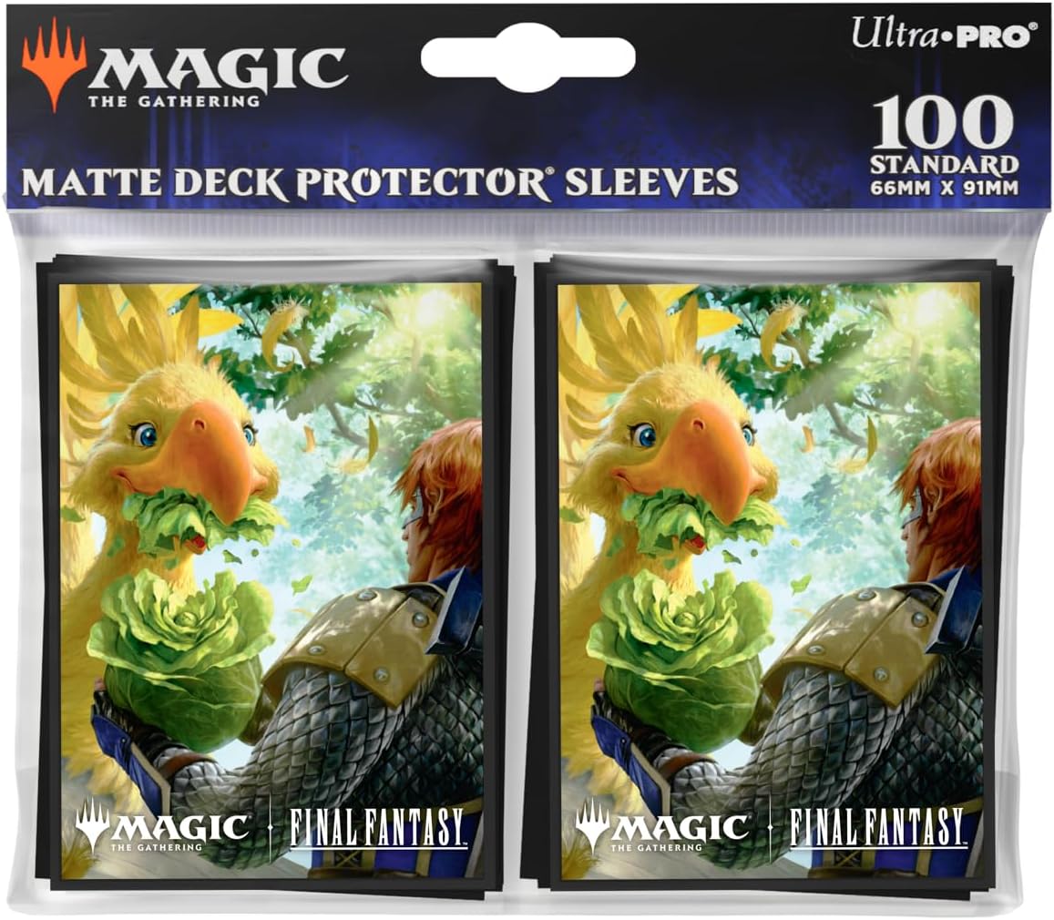Ultra PRO - Final Fantasy x Universes Beyond Gysahl Greens 100ct Deck Protector Sleeves for Magic: The Gathering | Trading Card Accessories, Collectible Card Game Gear, Final Fantasy Collectibles
