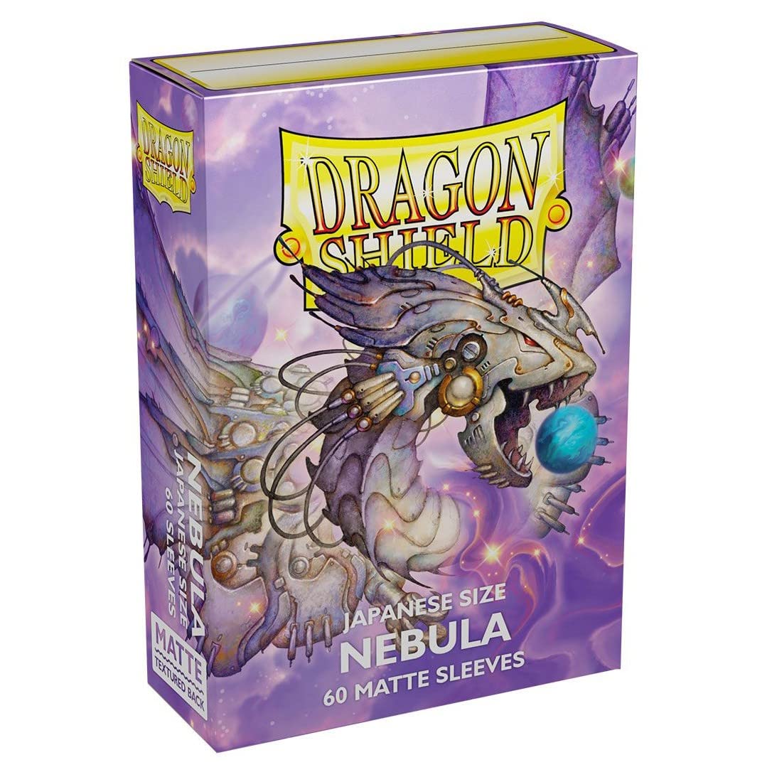 10 Packs Dragon Shield Matte Mini Japanese Nebula Purple 60 ct Card Sleeves Display Case