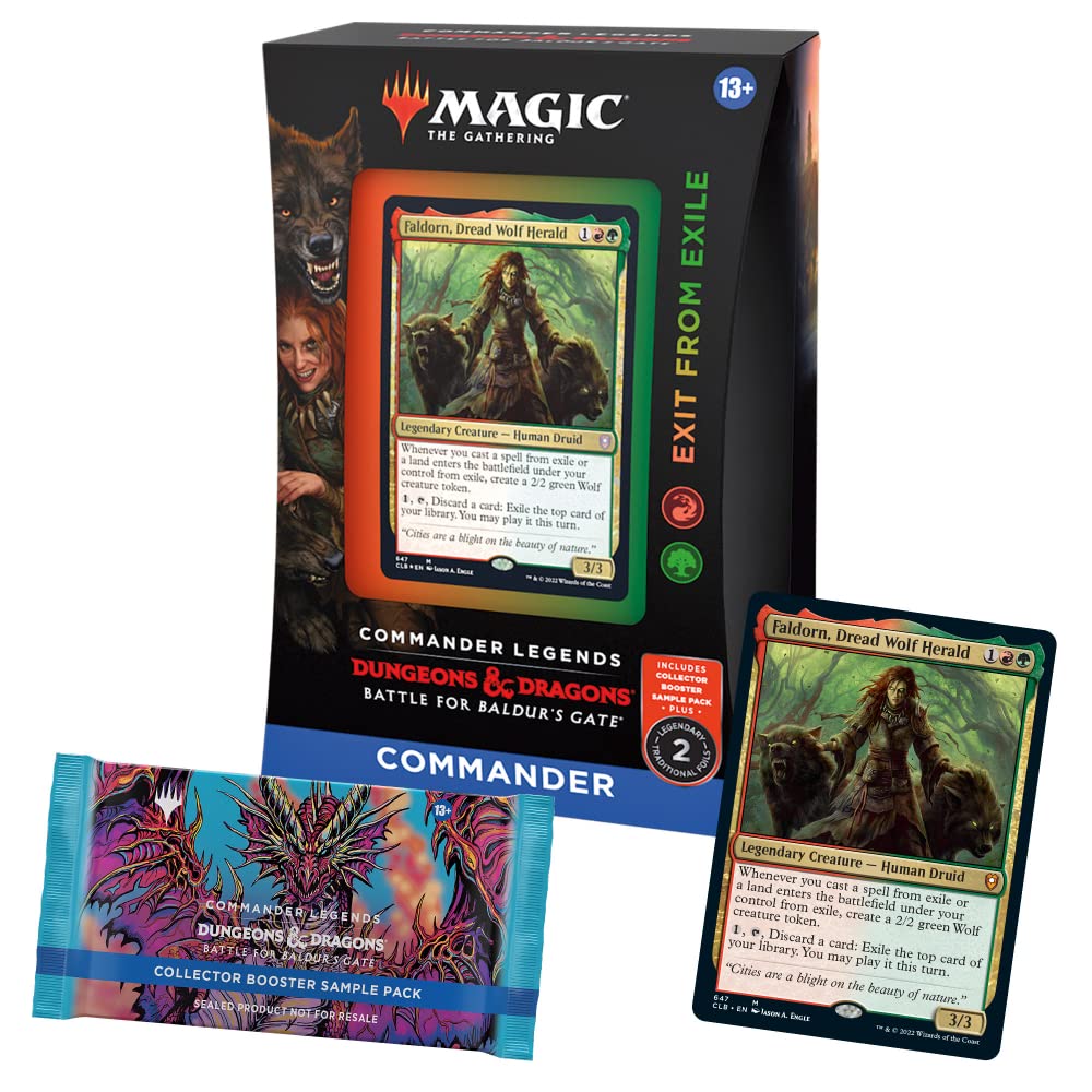 Magic: The Gathering Commander Legends: Battle for Baldur’s Gate 4 Commander Deck Bundle – Includes 1 Party Time, 1 Mind Flayarrrs, 1 Draconic Dissent, 1 Exit from Exile