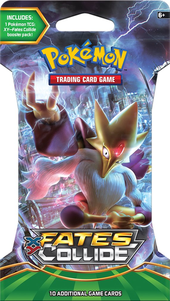 Pokemon TCG: Fates Collide, Blistered Booster Pack Containing 10 Cards Per Pack With Over 120 New Cards To Collect