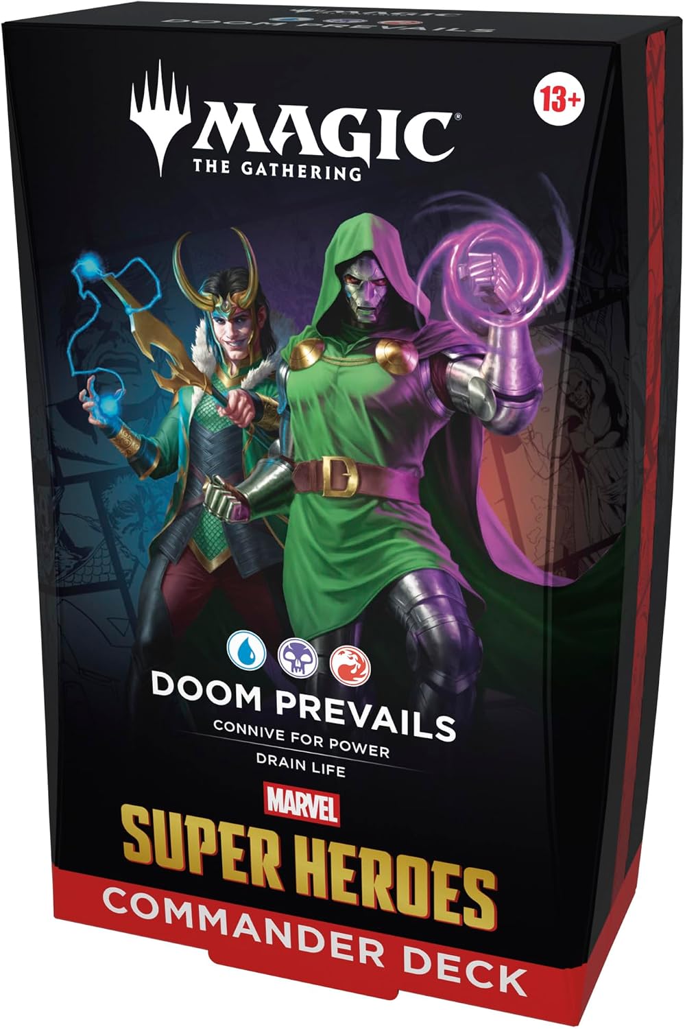 Magic: The Gathering Marvel Super Heroes Commander Deck - Doom Prevails (100-Card Deck + Accessories)