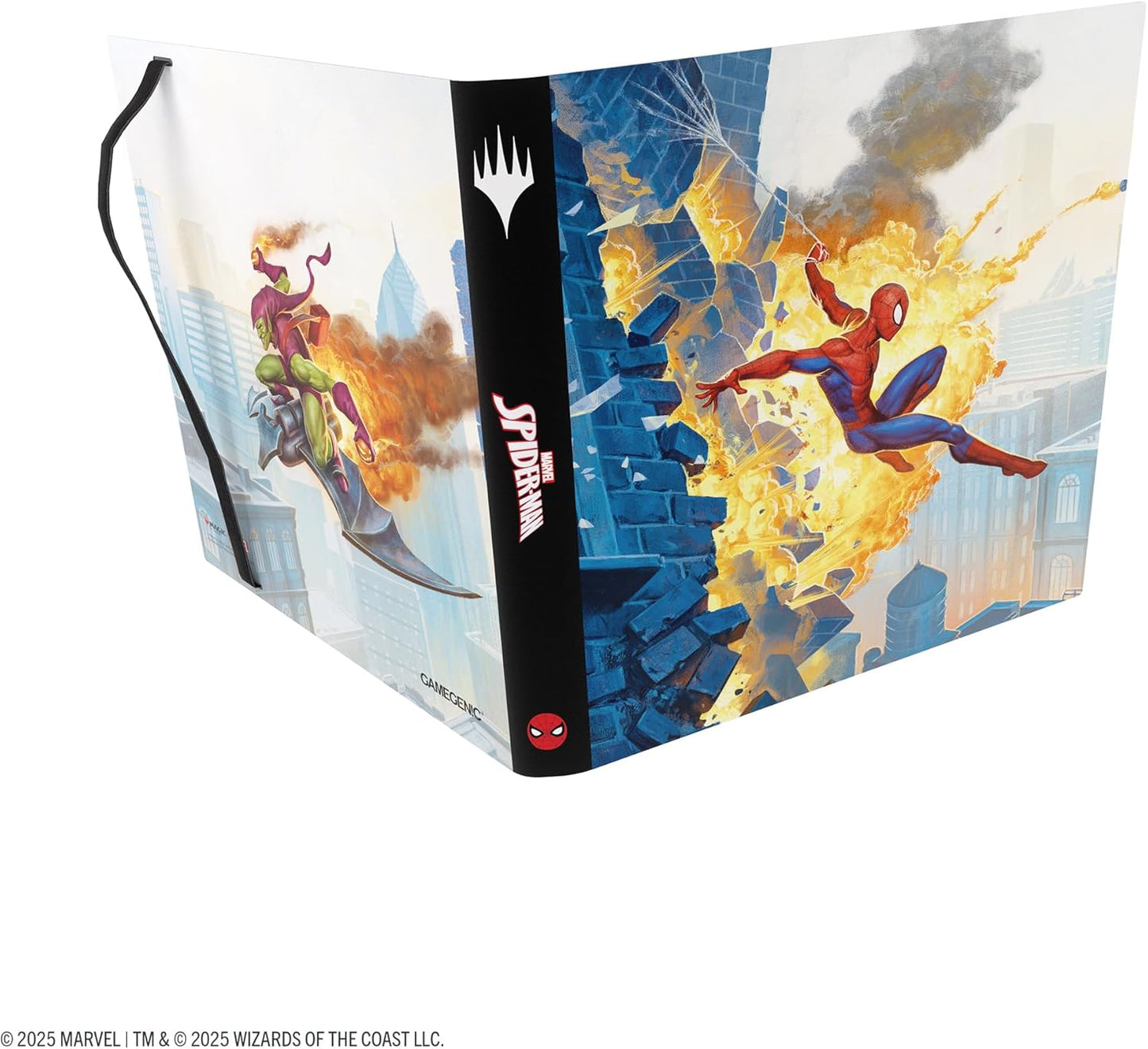 Gamegenic Magic: The Gathering Marvel's Spider-Man 24-POCKET ALBUM - Official Card Binder Featuring Spider-Man & Green Goblin, Holds 480 Sleeved Cards, Side-Loading Pages & Elastic Strap
