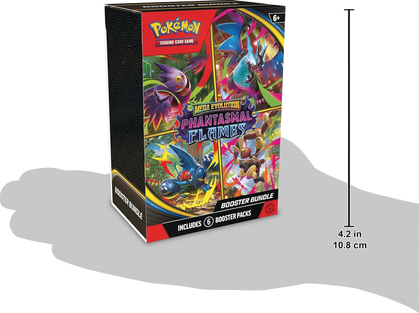 Pokemon TCG: Mega Evolution - Phantasmal Flames Booster Bundle - 6 Packs