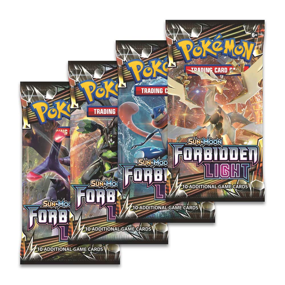 Pokemon TCG: Sun & Moon Forbidden Light Booster Sealed Box | Collectible Trading Card Set | 36 Booster Packs | Over 130 Cards + 5 Prism Star Cards, 8 Pokemon-GX Cards, 6 Ultra Beasts, 15 Trainer Cards