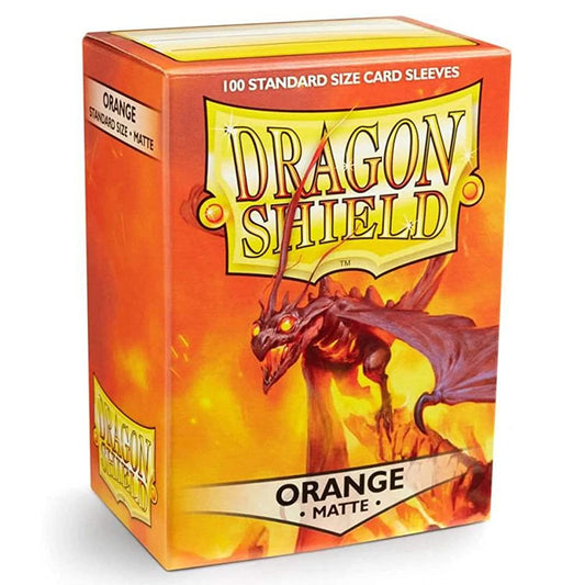 Arcane Tinmen Dragon Shield Standard Size Sleeves  Matte Orange 100CT - Card Sleeves are Smooth & Tough