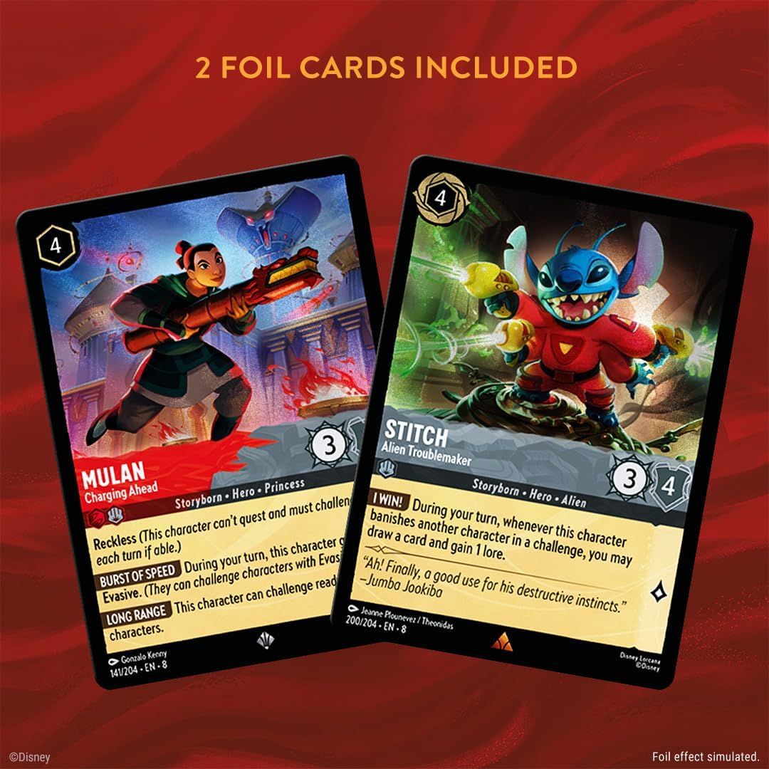 Ravensburger Disney Lorcana TCG: Reign of Jafar Single-Player Deck – Ruby & Steel for Ages 8 and Up| Engaging Gameplay | Over 200 Original Disney Artworks