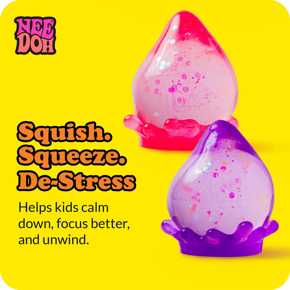 Schylling NeeDoh Dream Drop - Sensory Squeeze Toy with Dreamy Smooth Squeeze - 3" Tall - Color May Vary