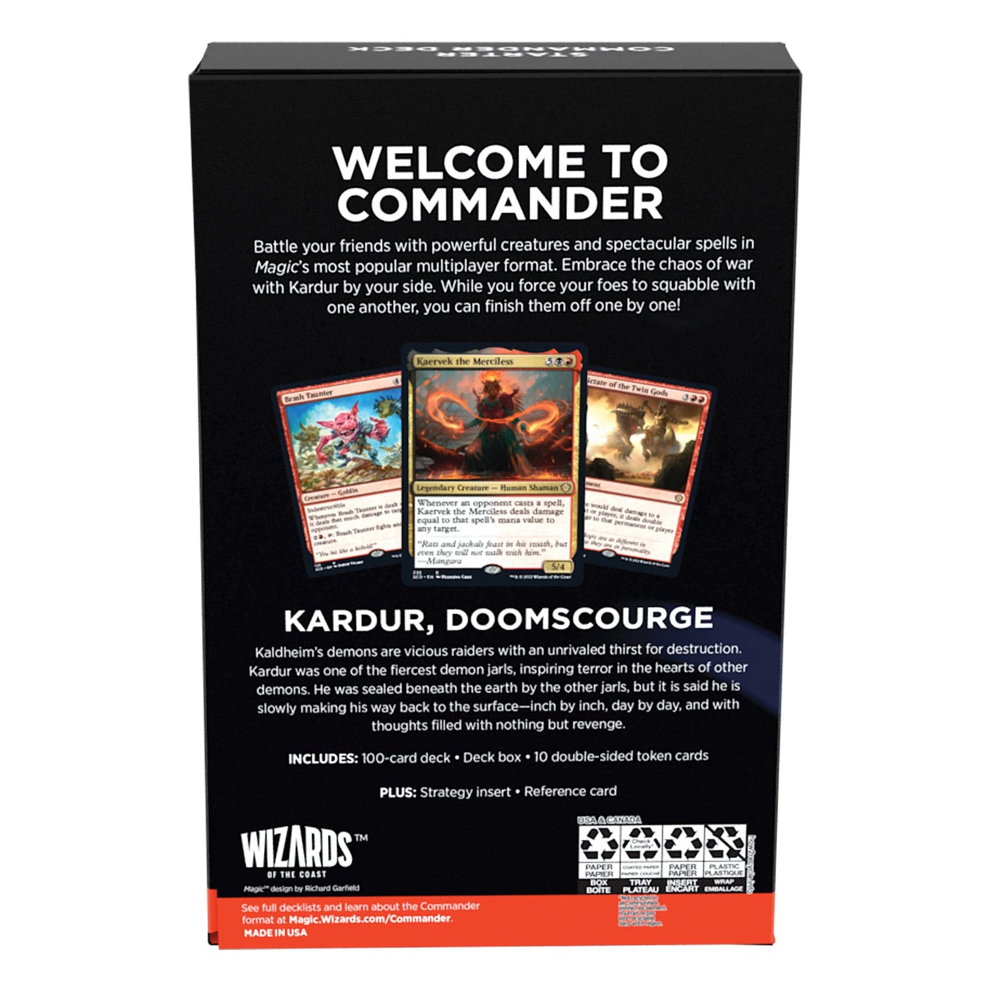 Magic: The Gathering Starter Commander Deck – Chaos Incarnate (Black-Red)