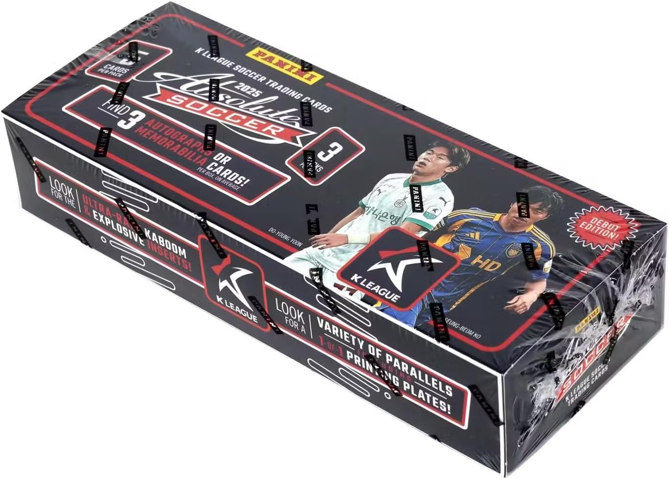 Panini 2025 Absolute K League Soccer Hobby Trading Card Box (3 Autograph or Memorabilia Cards Per Box)