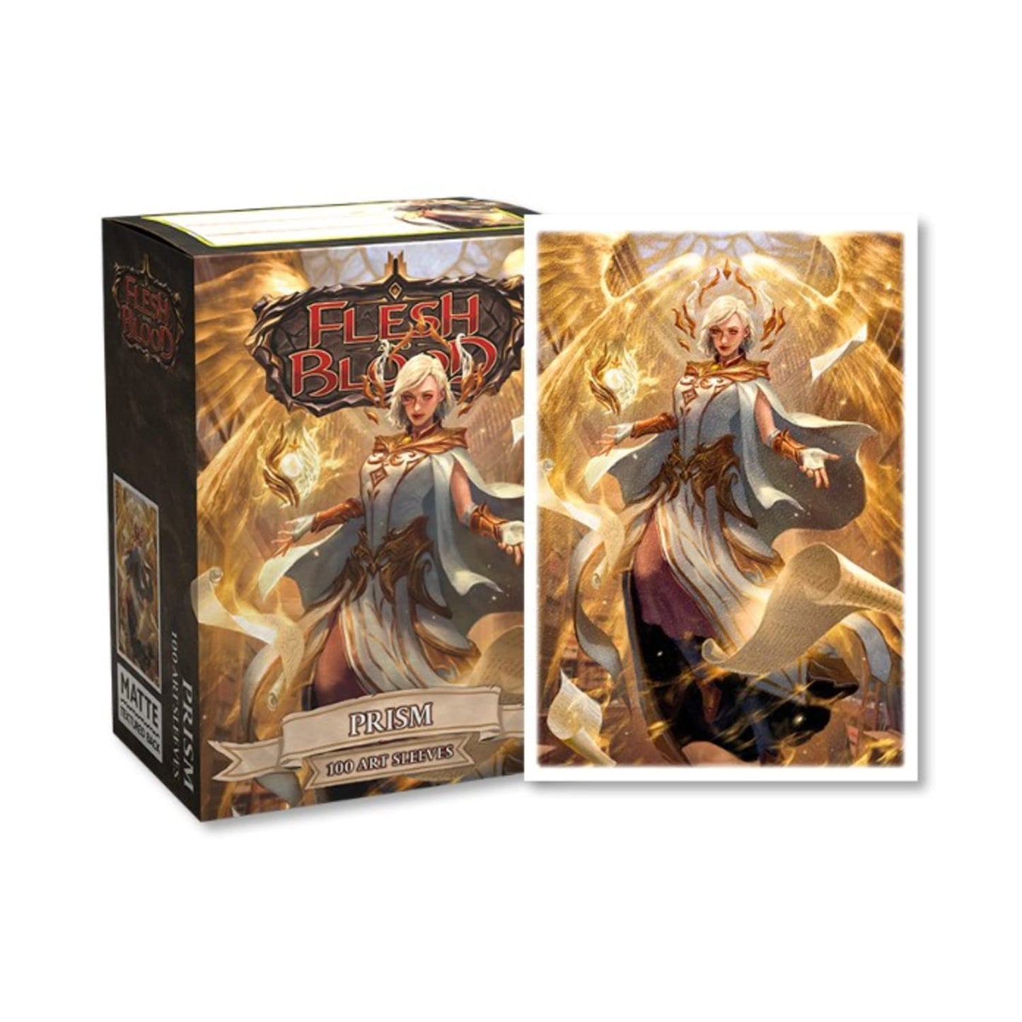 Arcane Tinmen Dragon Shield Sleeves Flesh and Blood: Prism 100 CT - MTG Card Sleeves are Smooth & Tough - Compatible with Pokemon & Magic The Gathering Card Sleeves, Clear (AT-16043)