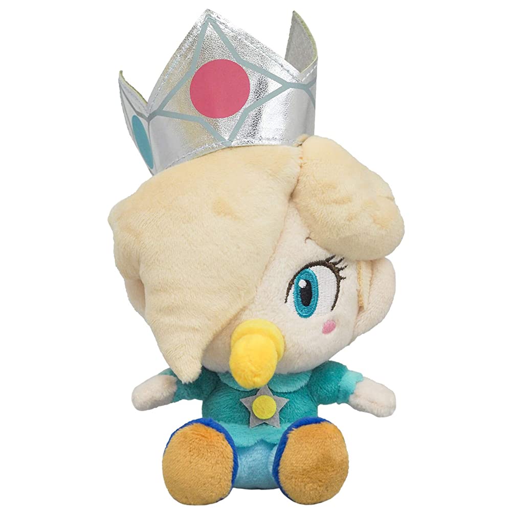 Little Buddy 1729 Super Mario All Star Collection Baby Rosalina Plush, 6" , Blue