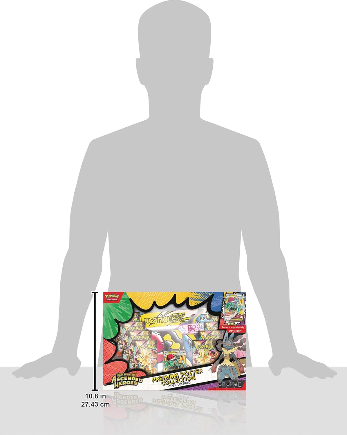 Pokemon TCG: Mega Evolution - Ascended Heroes - Premium Poster Collection - Mega Lucario - Presale Ships 03/20/2026