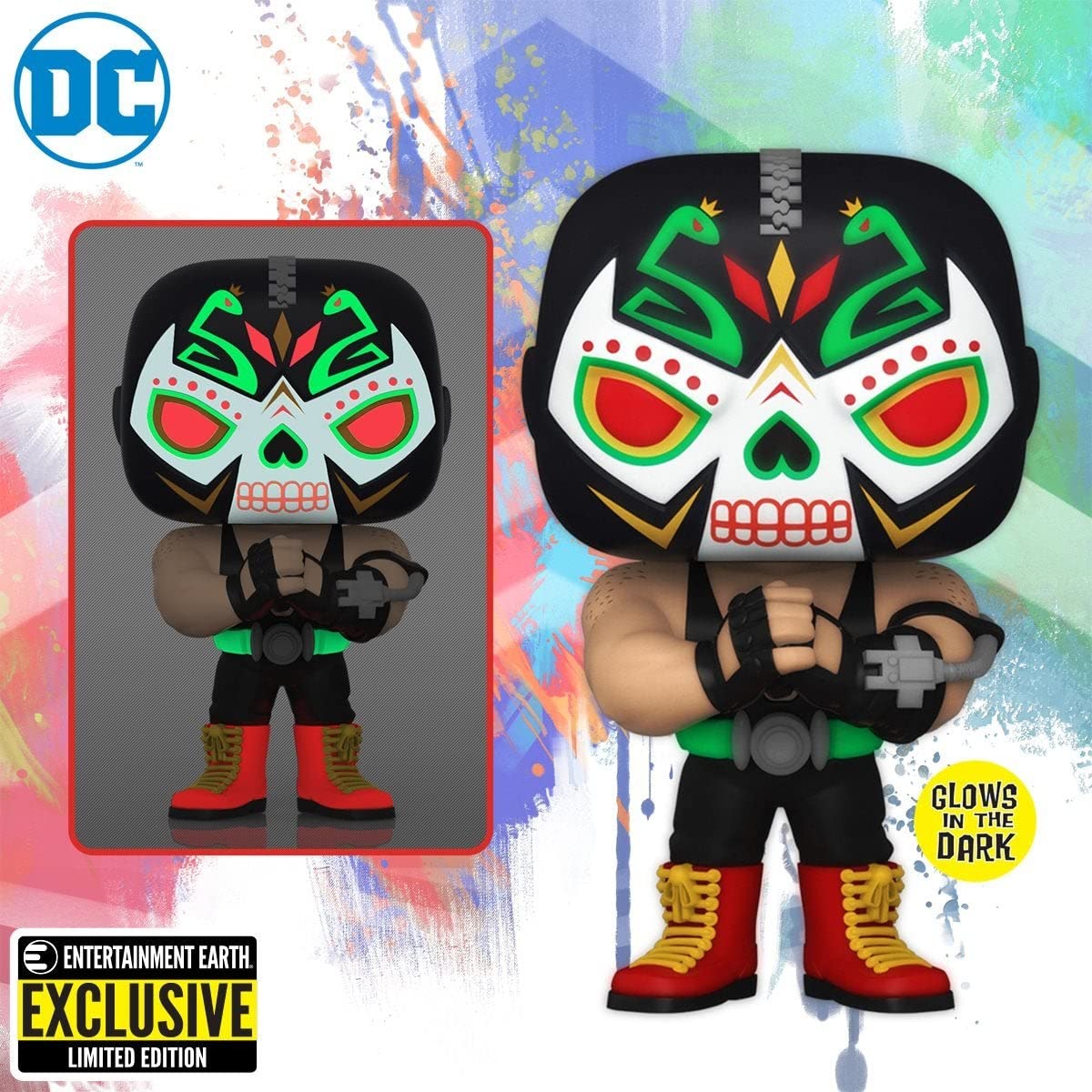Funko POP! Heroes Dia De Los DC Bane 3.75" Glow-in-The-Dark Vinyl Figure (#412)