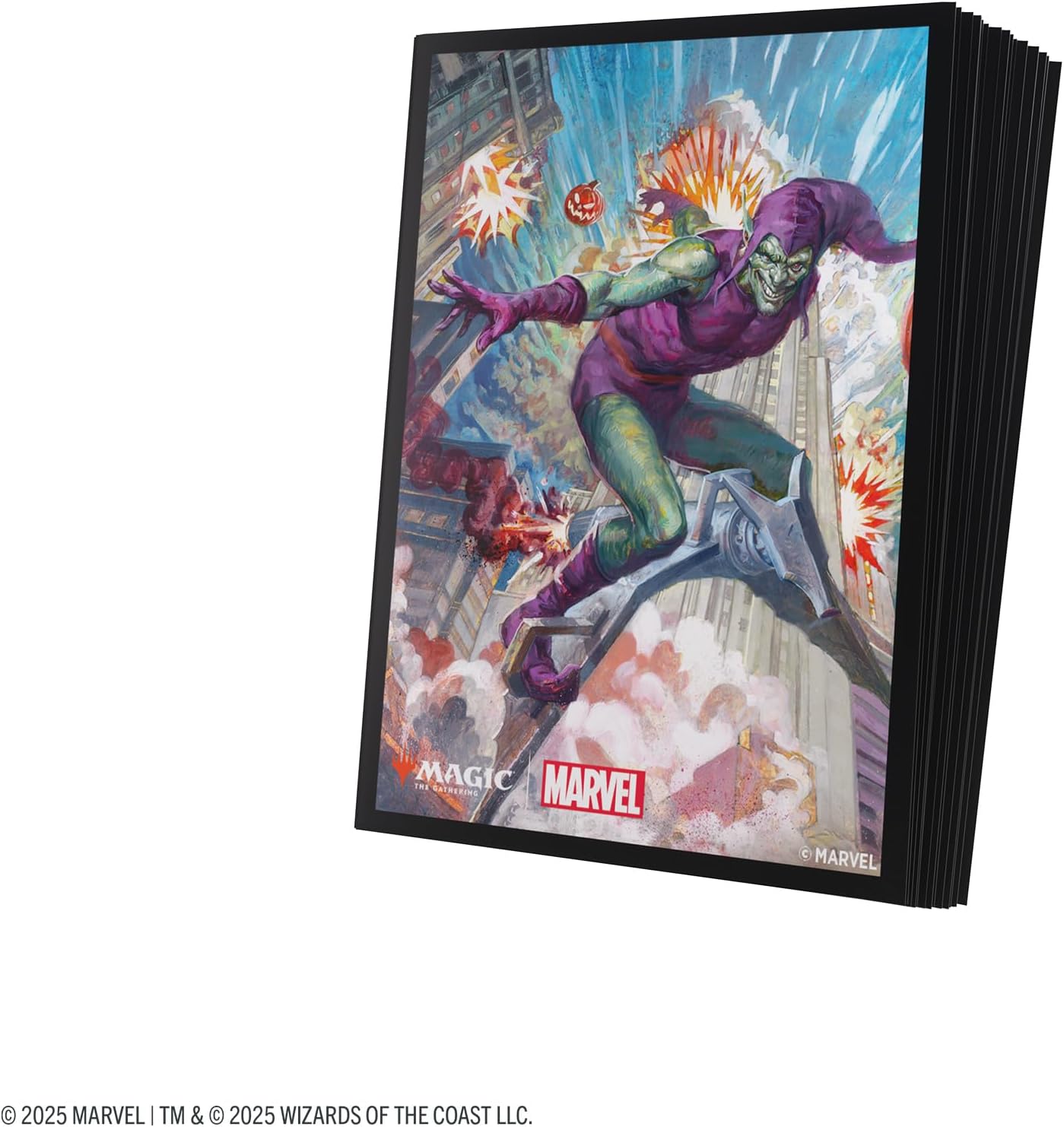 Gamegenic Magic: The Gathering Marvel's Spider-Man Premium Art Sleeves - Green Goblin - 105 Matte Textured Card Sleeves with Full-Color Artwork, Tournament-Ready & Plastic-Free Packaging